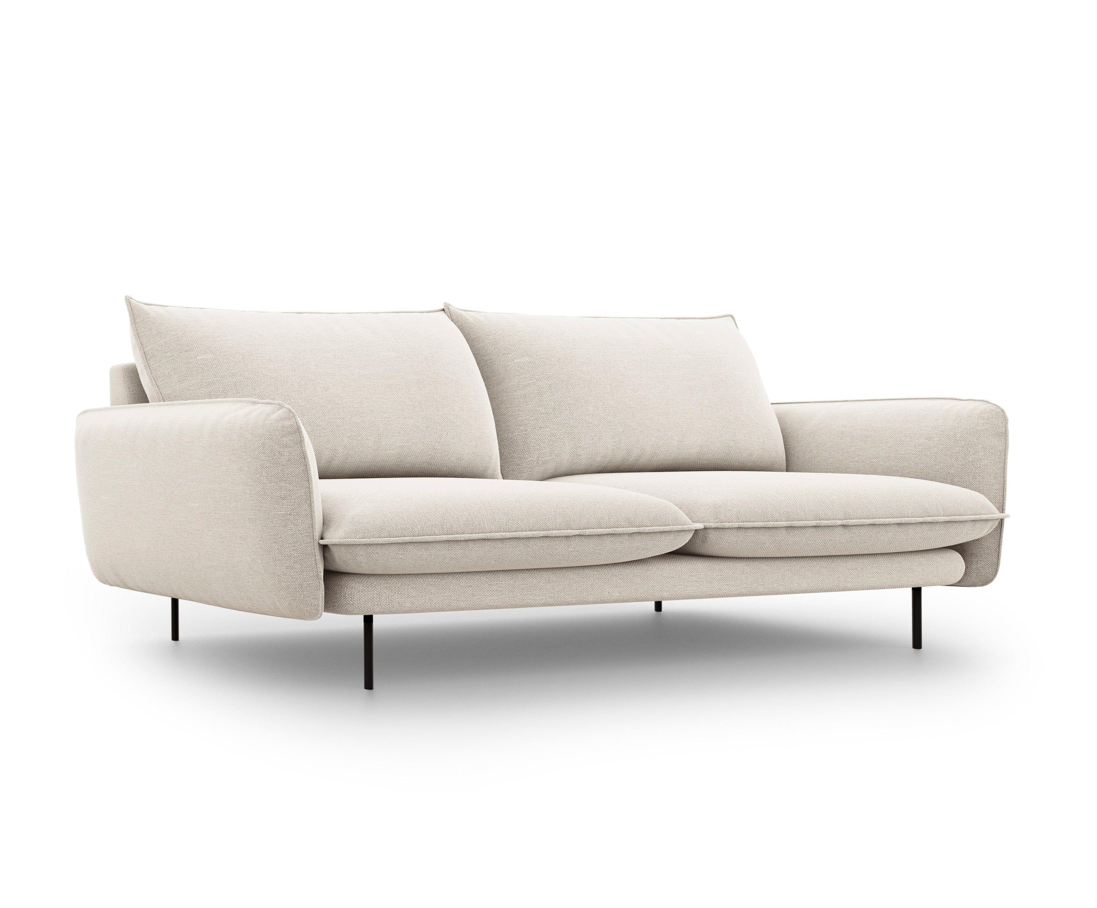 Sofa 4-osobowa VIENNA piaskowy z czarną podstawą Cosmopolitan Design    Eye on Design