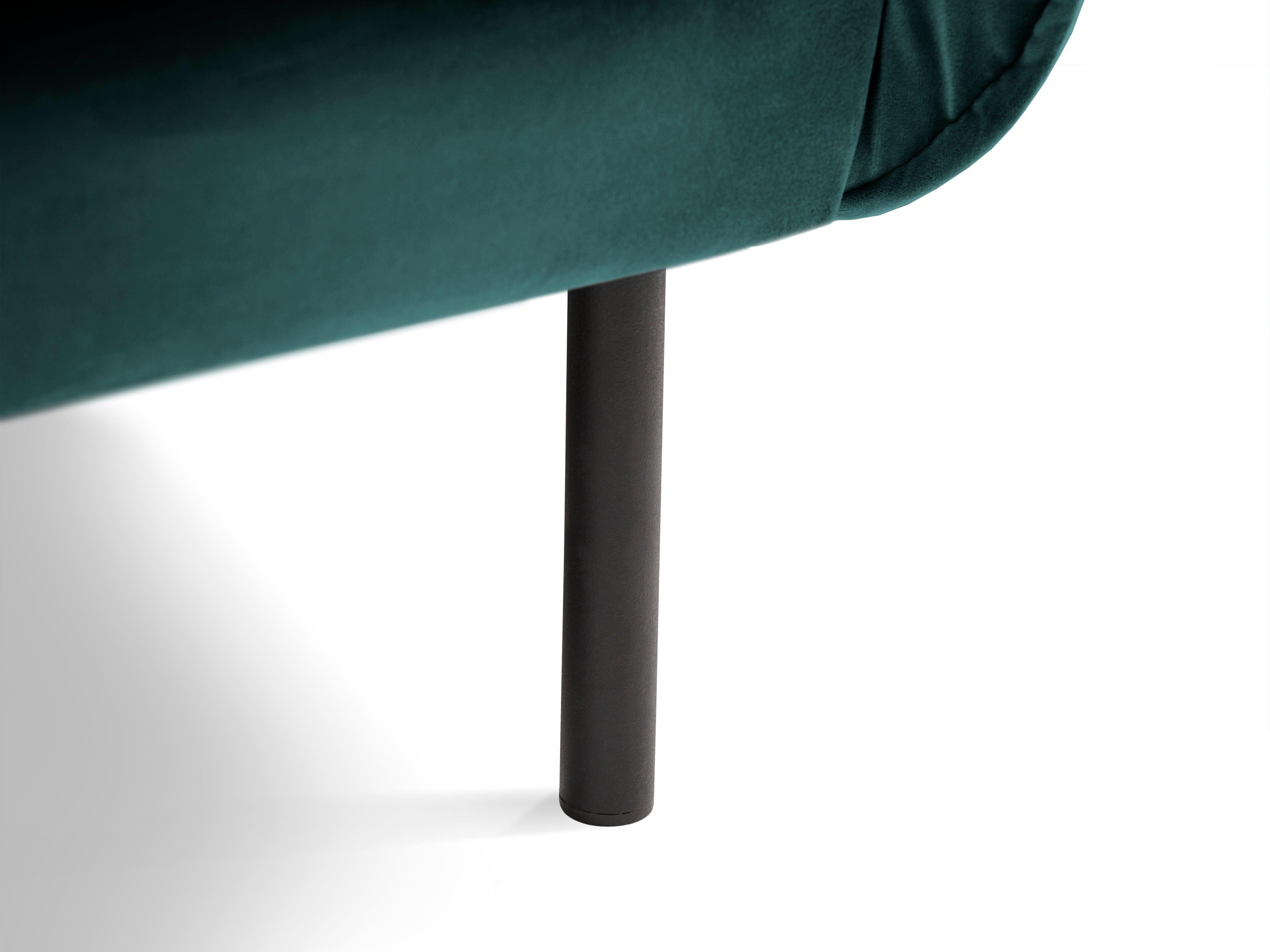 Fotel aksamitny VIENNA morski z czarną podstawą Cosmopolitan Design    Eye on Design