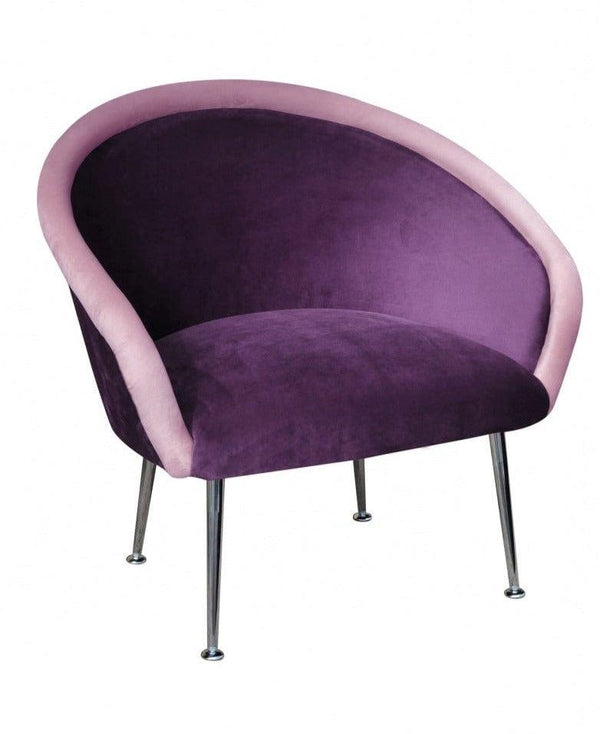 Fotel PLUM 3 fioletowy z różowym Happy Barok    Eye on Design