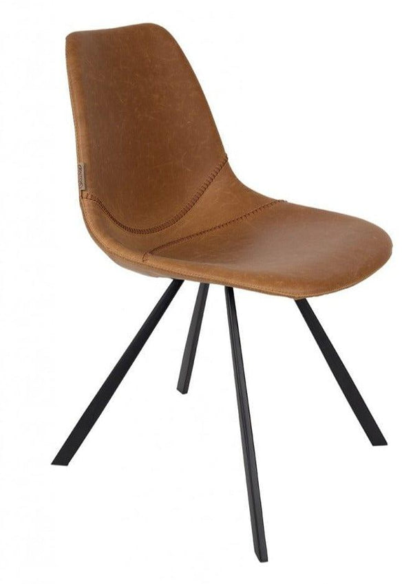 Krzesło FRANKY ekoskóra brązowy, Dutchbone, Eye on Design