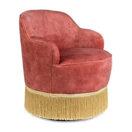 Kieruj się stylem retro z salonów w stylu vintage dzięki krzesłu do salonu Bold Monkey Fringe Me Up w kolorze starego różu. W prawdziwym stylu Bold Monkey, jest to element, który wymaga uwagi, ale gustownie.