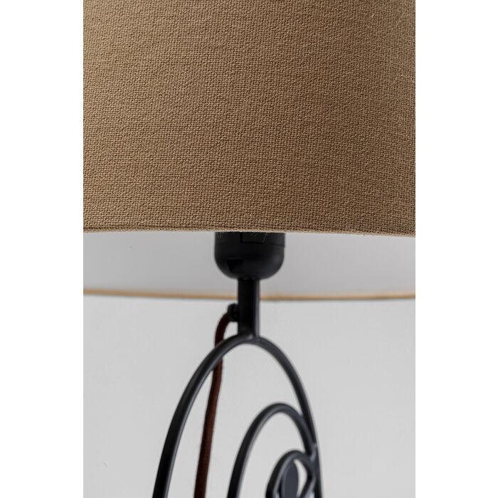Lampa stołowa WIRE FACE z beżowym kloszem, Kare Design, Eye on Design