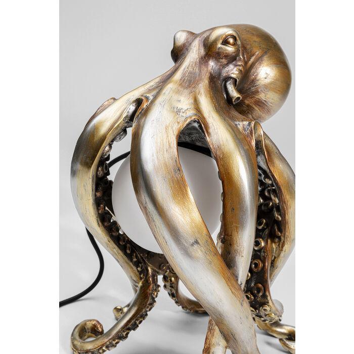Lampa stołowa złota w kształcie ośmiornicy Kare Design    Eye on Design