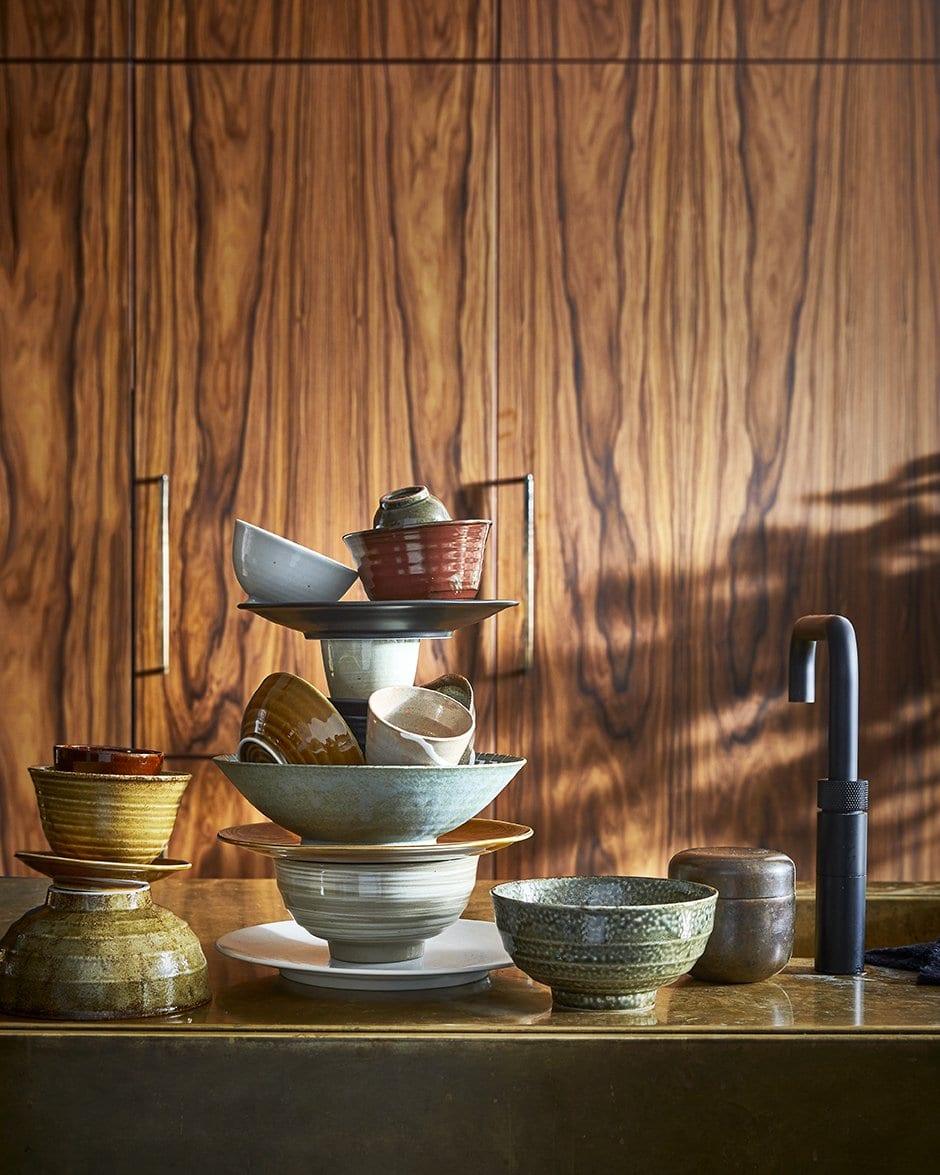 Kyoto ceramics: japanese rice bowl white speckled HKliving    Eye on Design