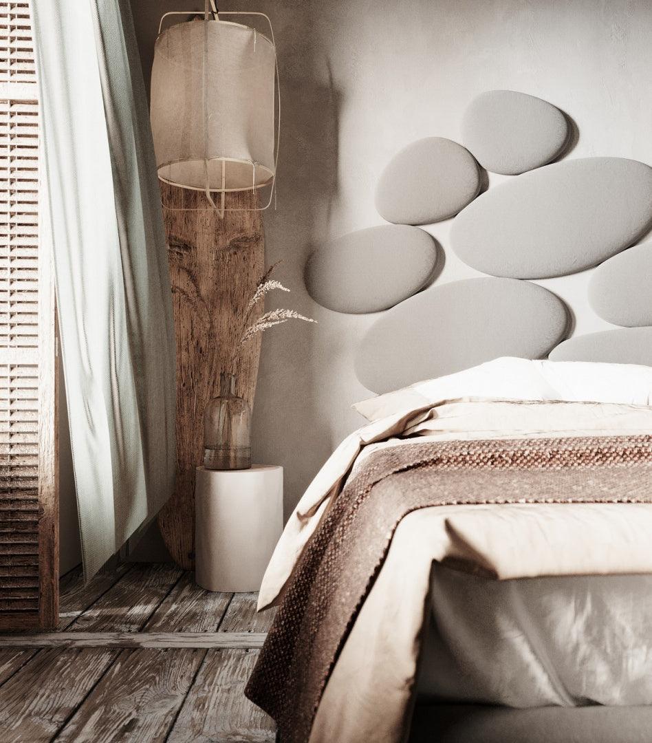 Łóżko tapicerowane STONE jasny szary Happy Barok    Eye on Design