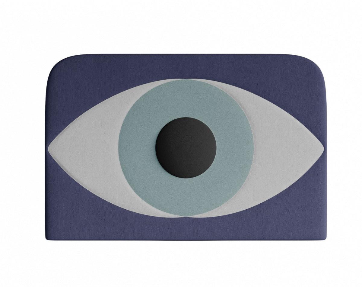 Łóżko tapicerowane OKO niebieski Happy Barok    Eye on Design