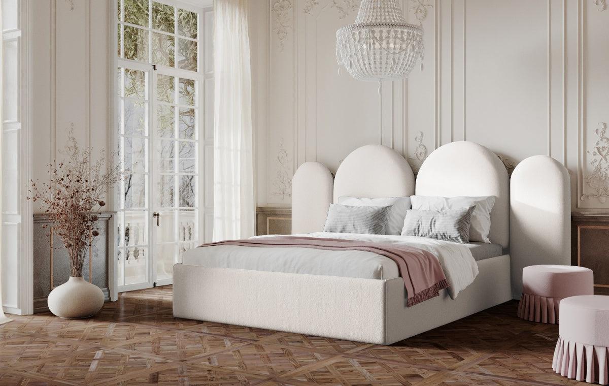 Łóżko tapicerowane CLOUD biały, Happy Barok, Eye on Design