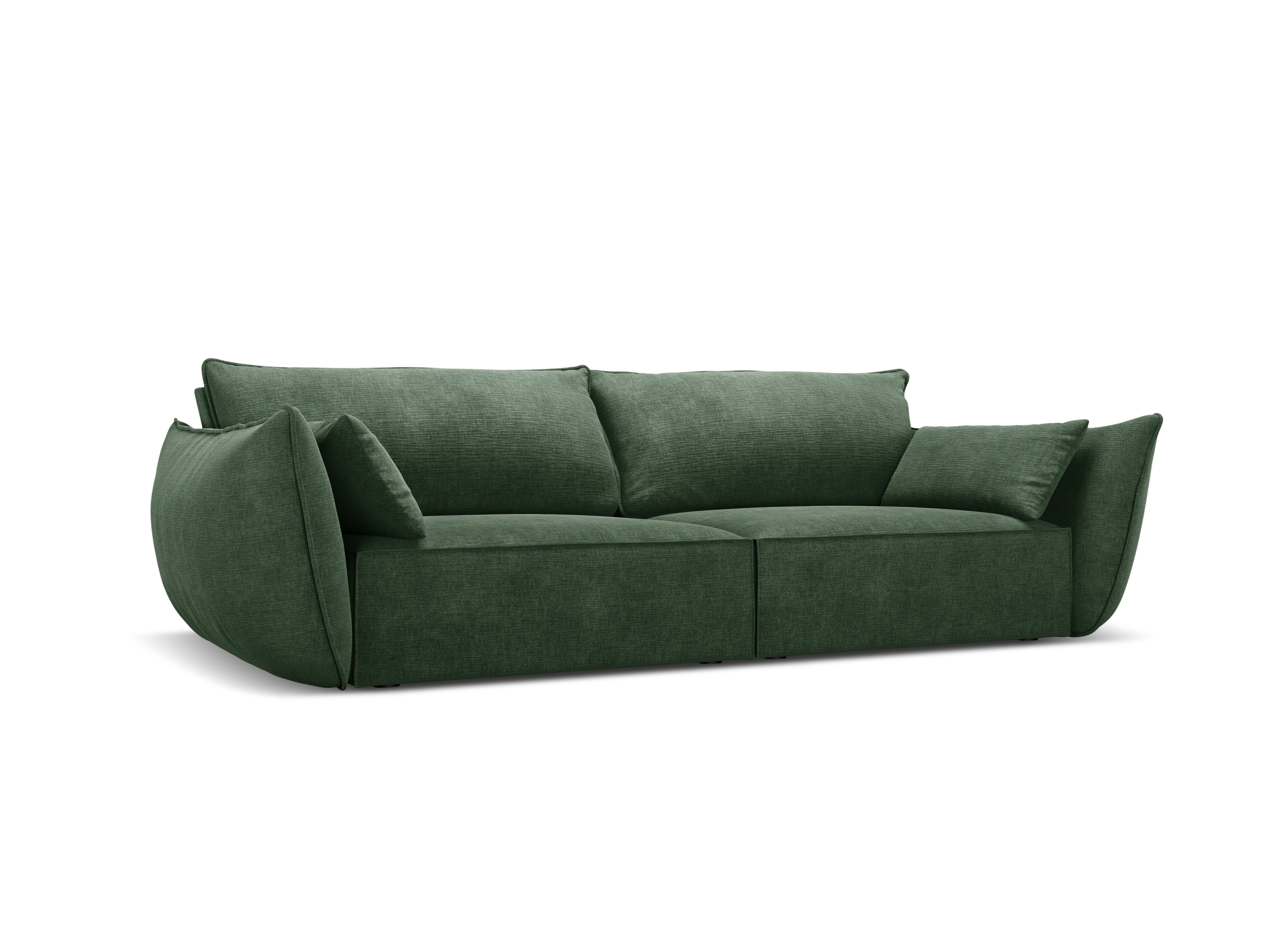 Sofa w tkaninie szenilowej 3-osobowa VANDA butelkowa zieleń Mazzini Sofas    Eye on Design