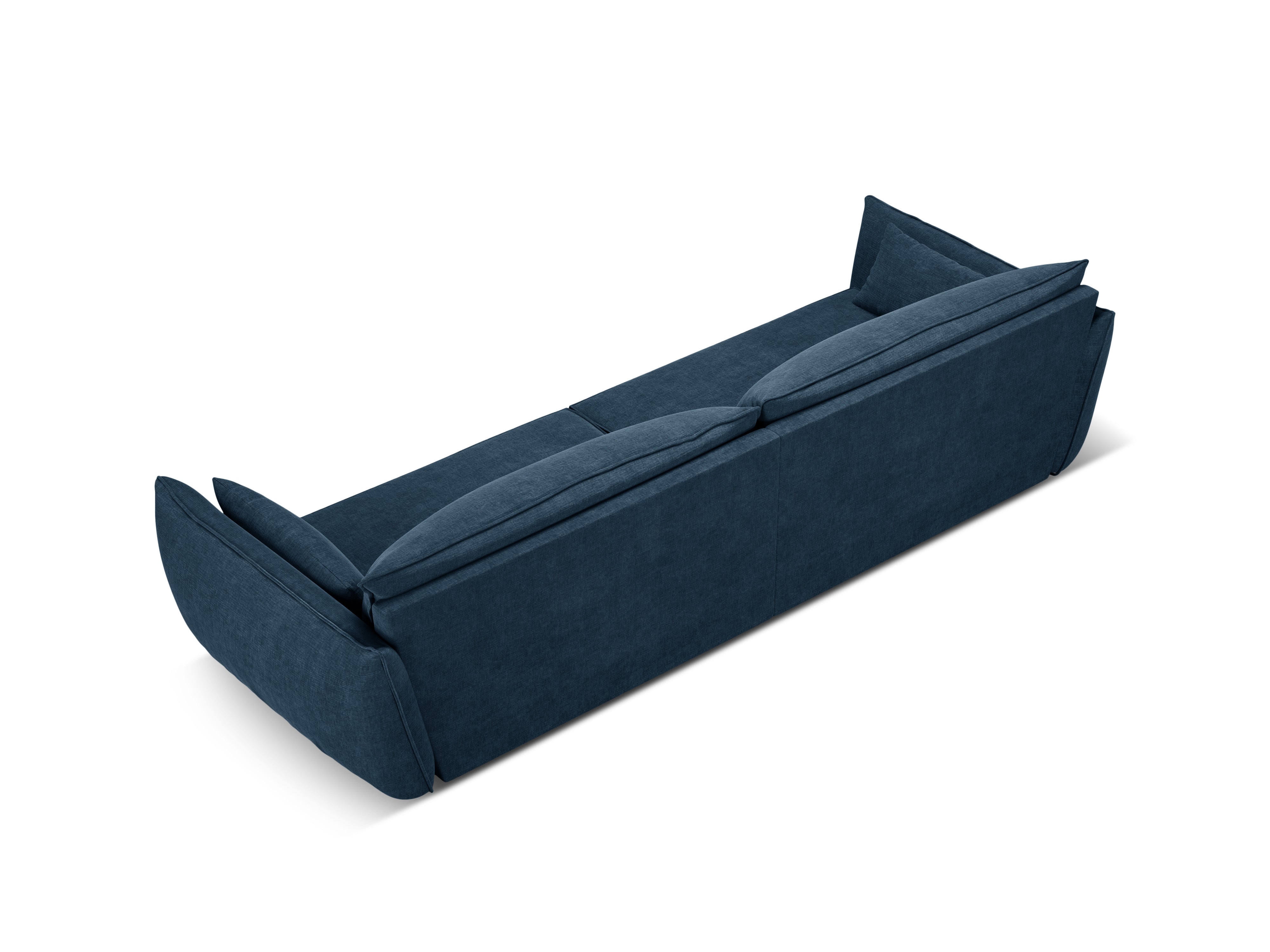 Sofa w tkaninie szenilowej 4-osobowa VANDA granat królewski Mazzini Sofas    Eye on Design