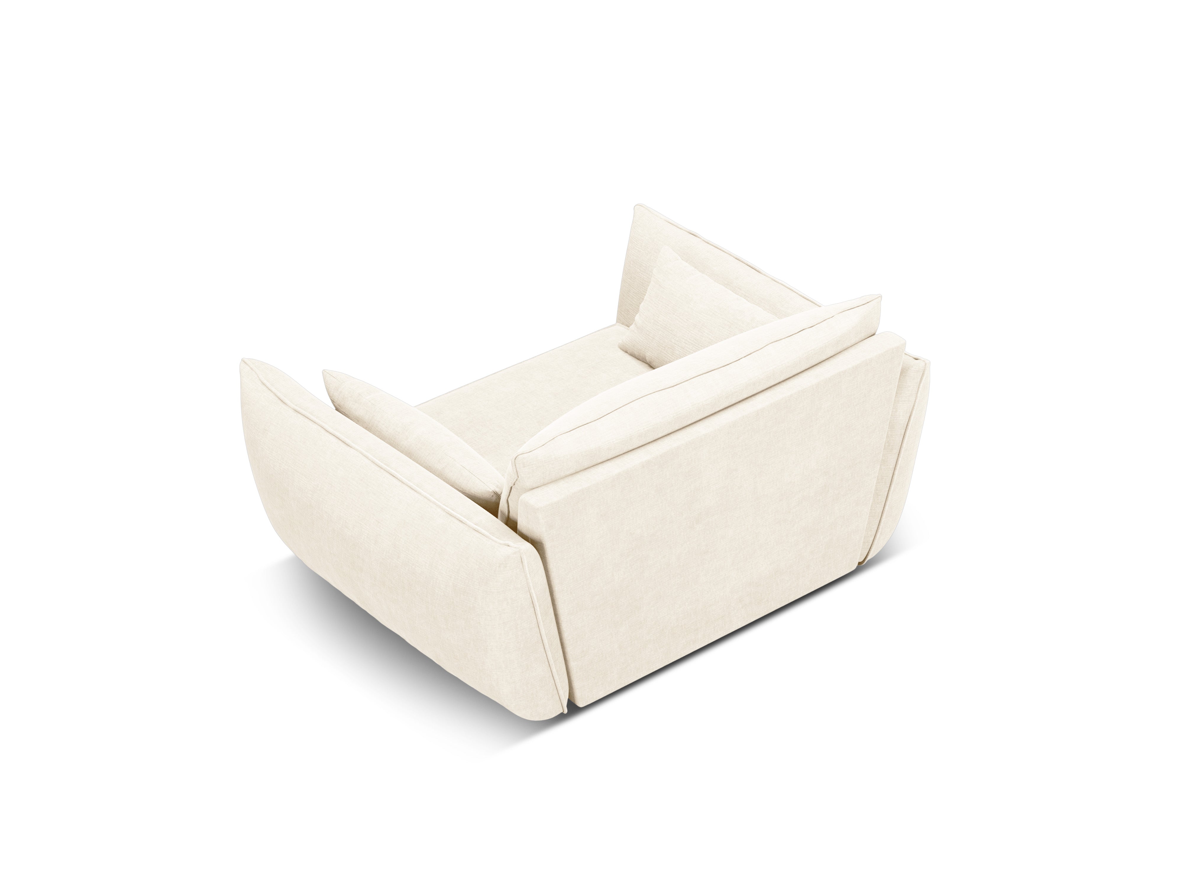Fotel w tkaninie szenilowej VANDA jasnobeżowy Mazzini Sofas    Eye on Design