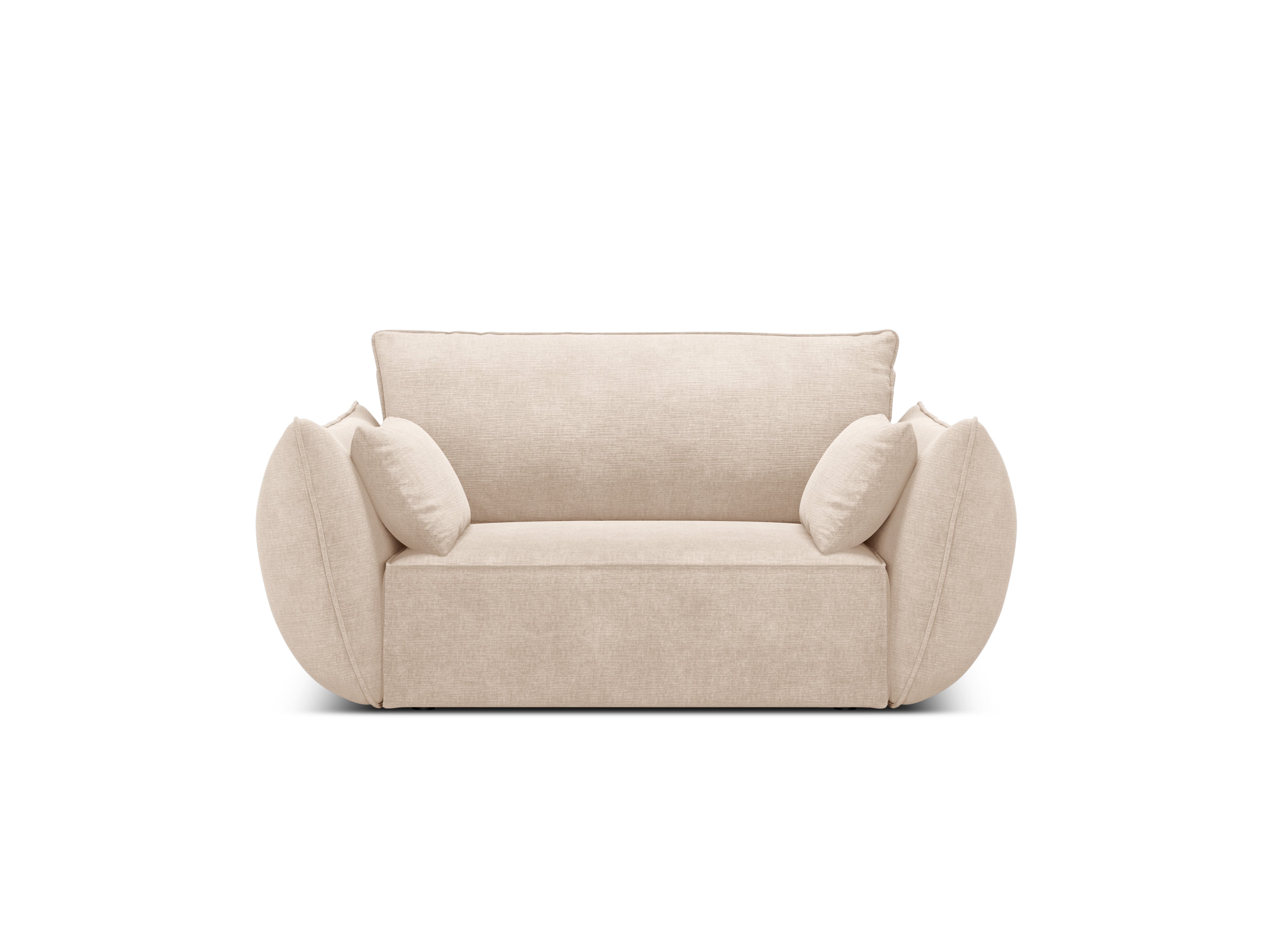Fotel w tkaninie szenilowej VANDA beżowy Mazzini Sofas    Eye on Design