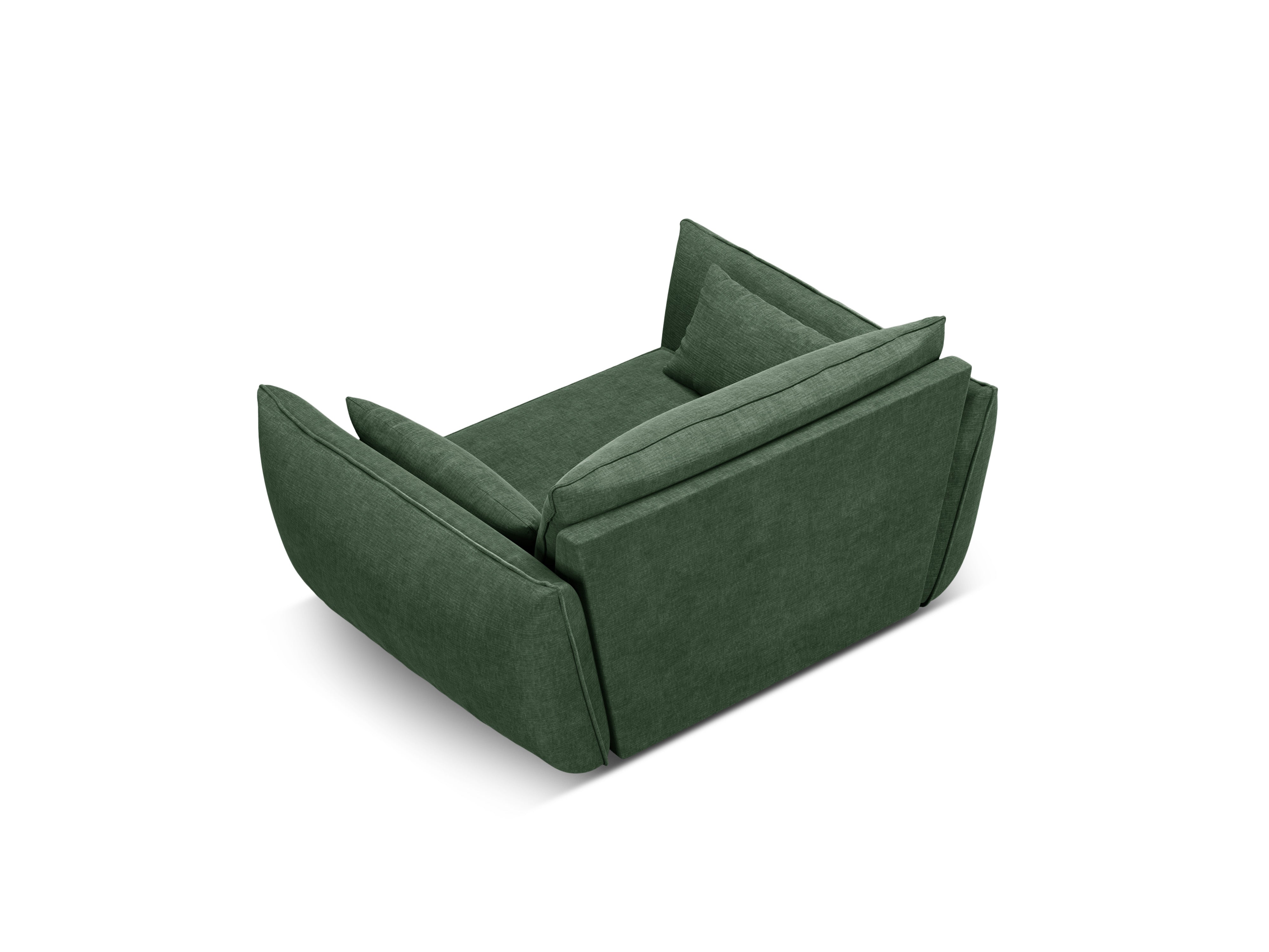 Fotel w tkaninie szenilowej VANDA butelkowa zieleń Mazzini Sofas    Eye on Design