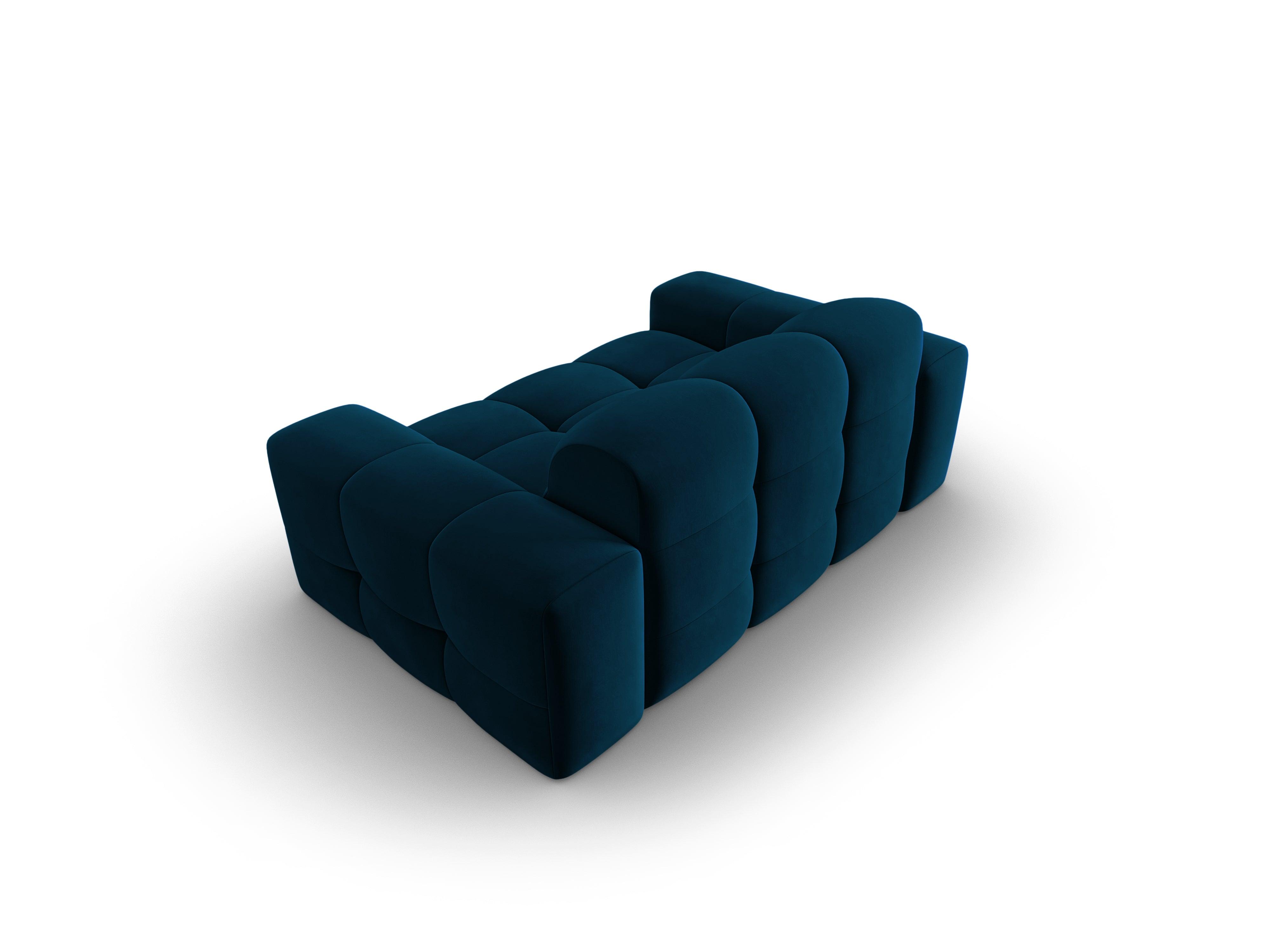 Sofa aksamitna 2-osobowa KENDAL granatowy Micadoni    Eye on Design