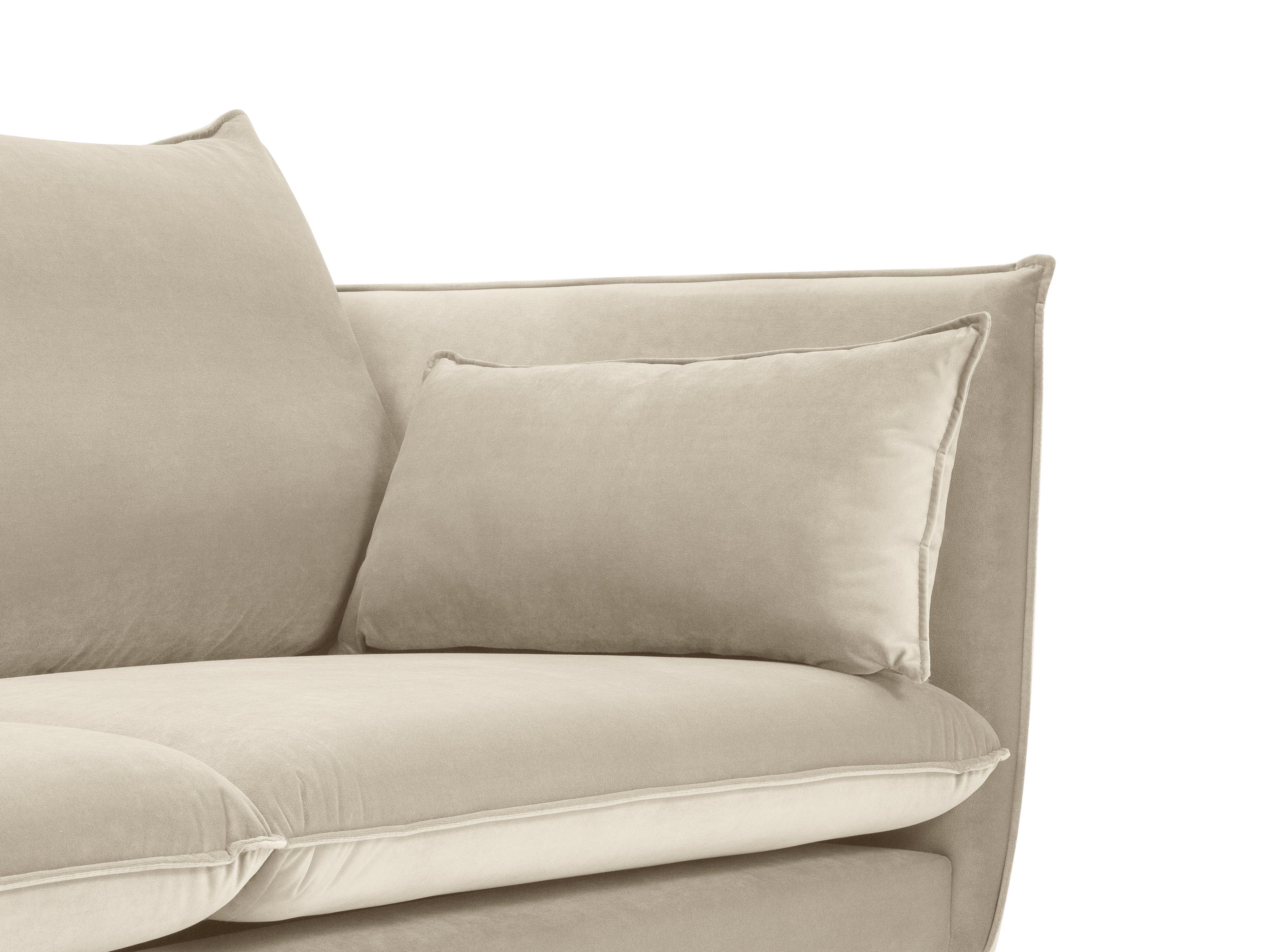sofa aksamitna z poduszkami 