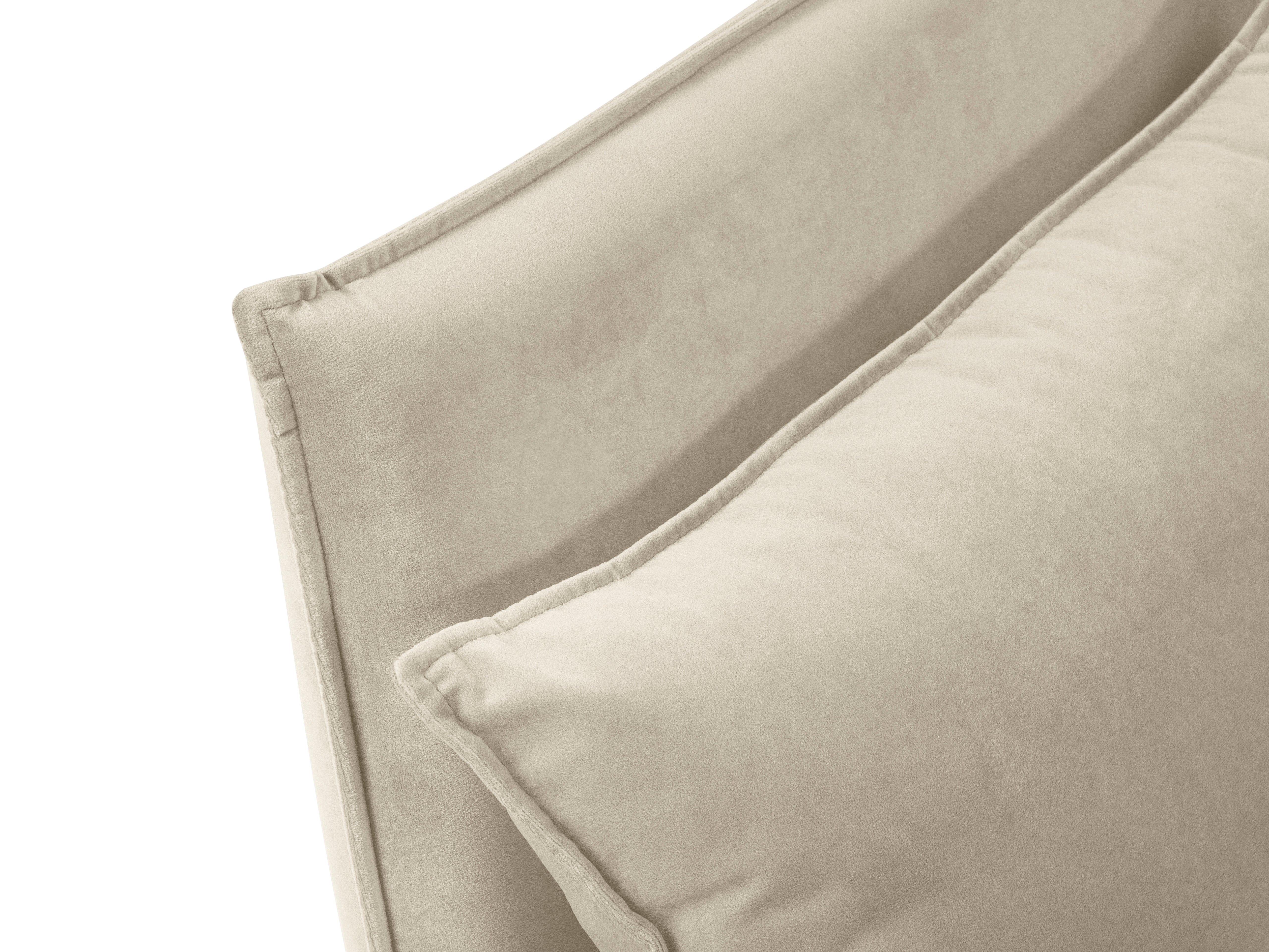 sofa aksamitna beżowa 