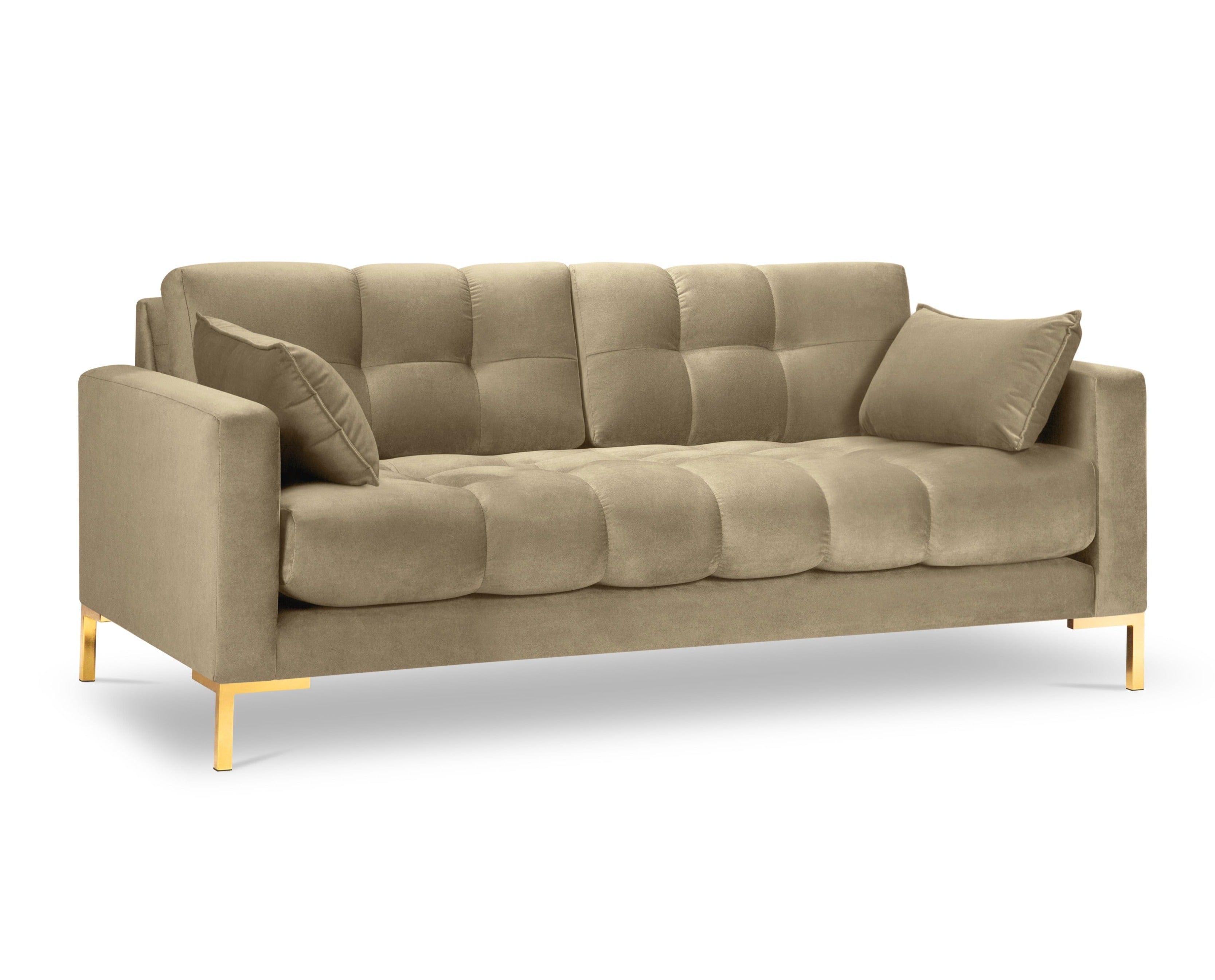 aksamitna sofa 2-osobowa 