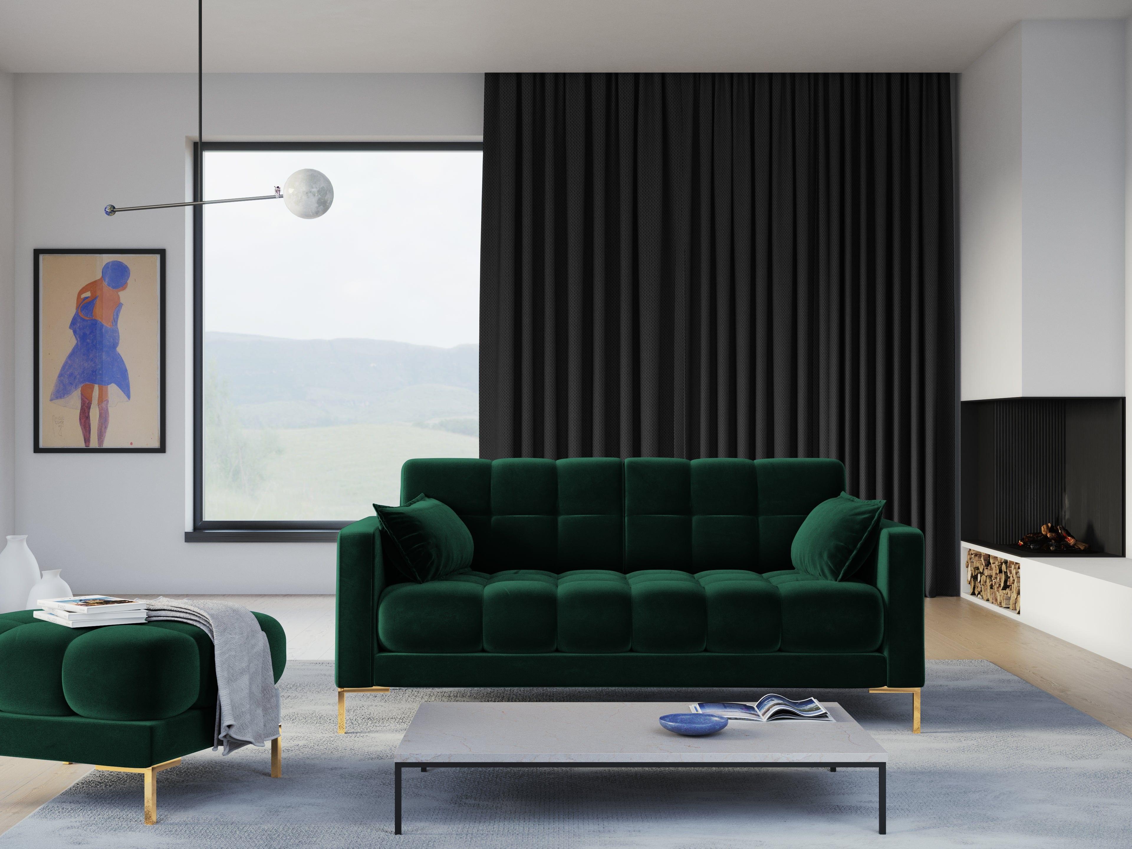nowoczesna sofa pikowana zielona 