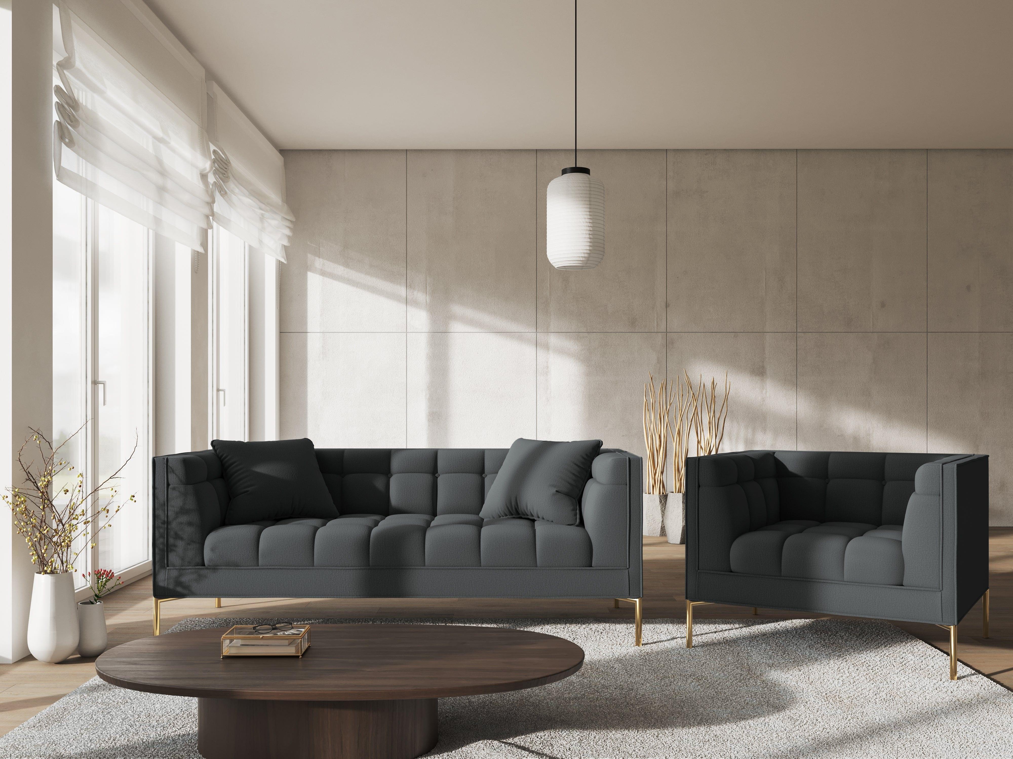 Sofa 2-osobowa KAROO ciemnoszary, Micadoni, Eye on Design