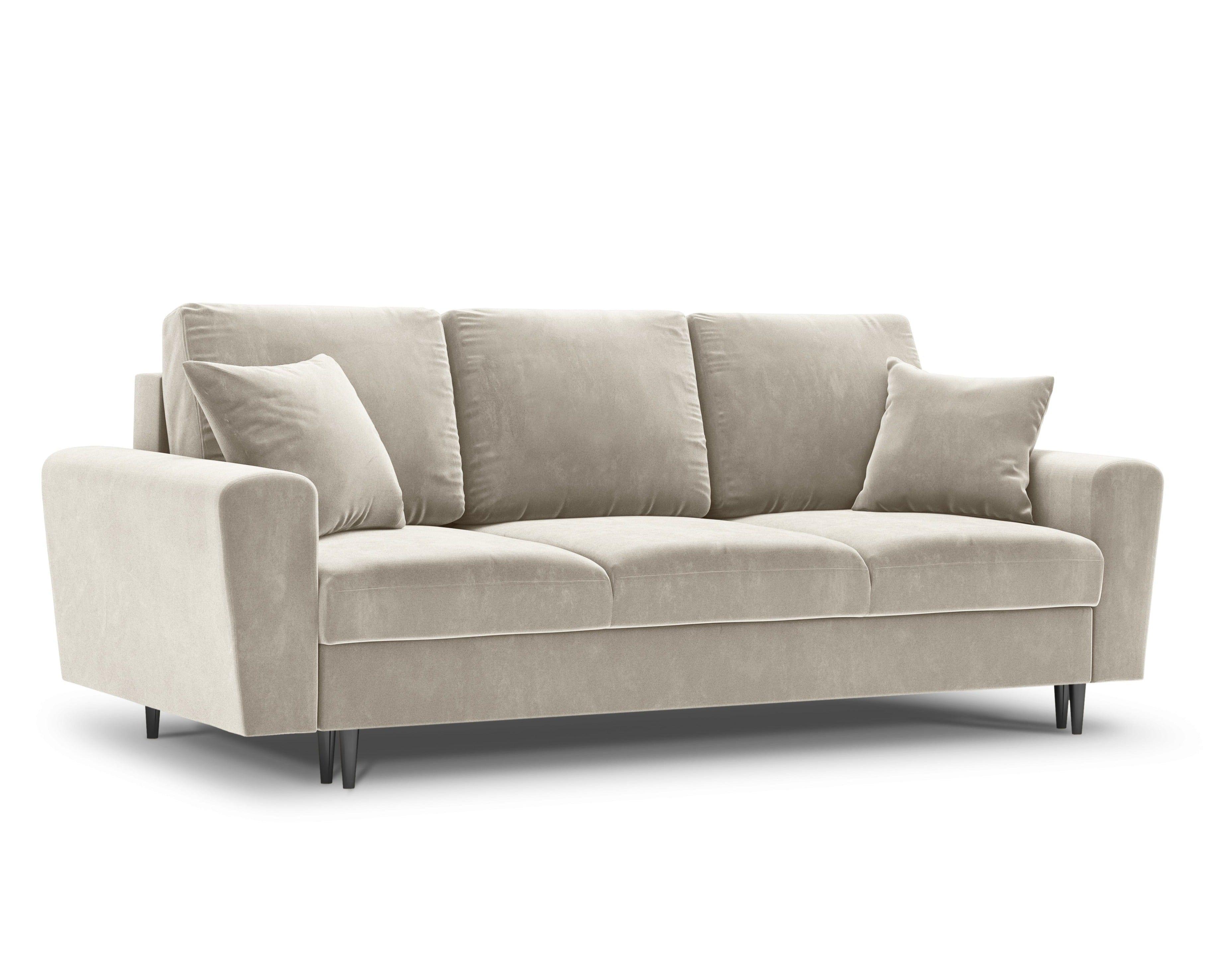 aksamitna sofa Moghan z funkcją spania 