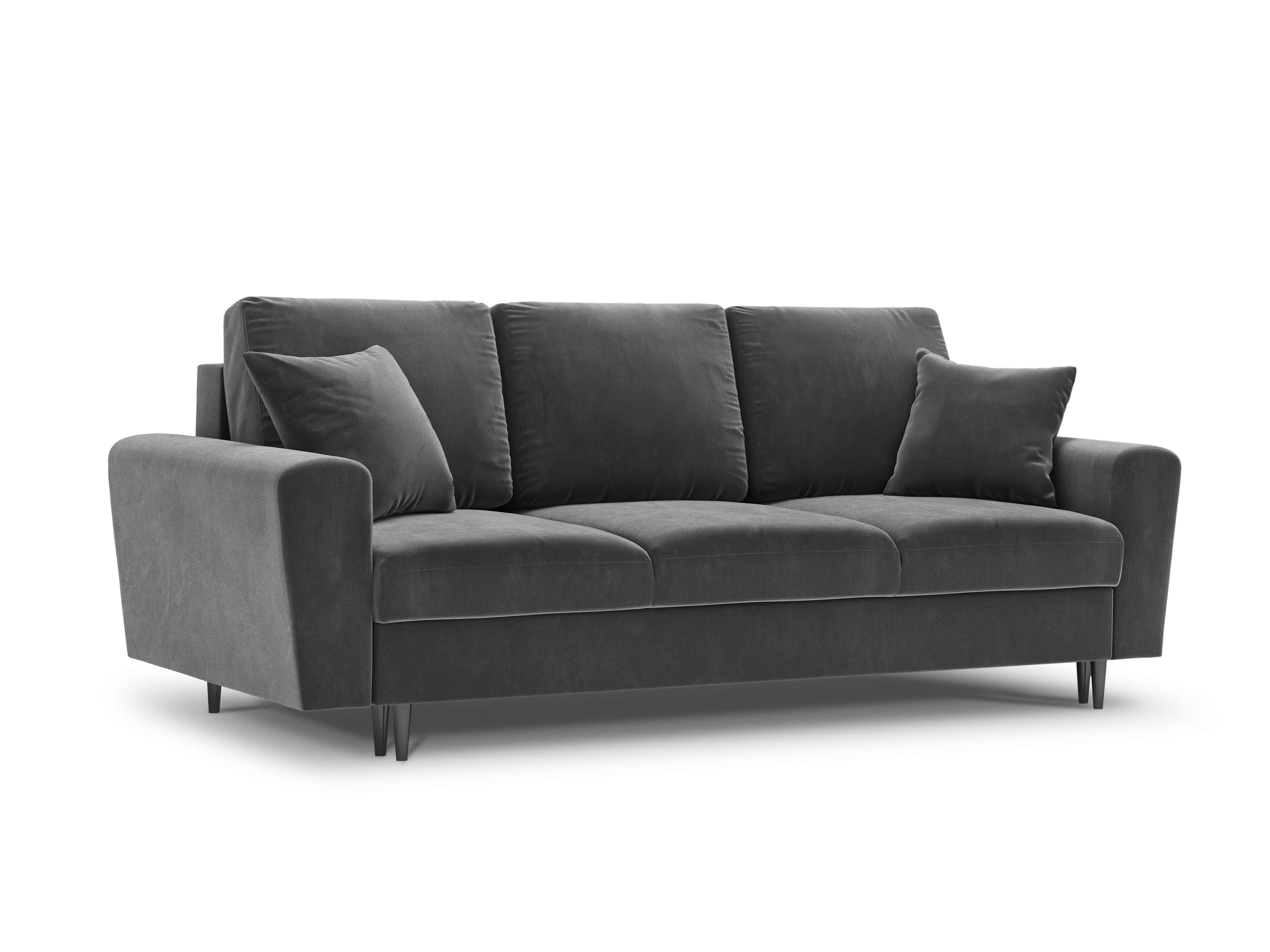 aksamitna sofa z funkcją spania 