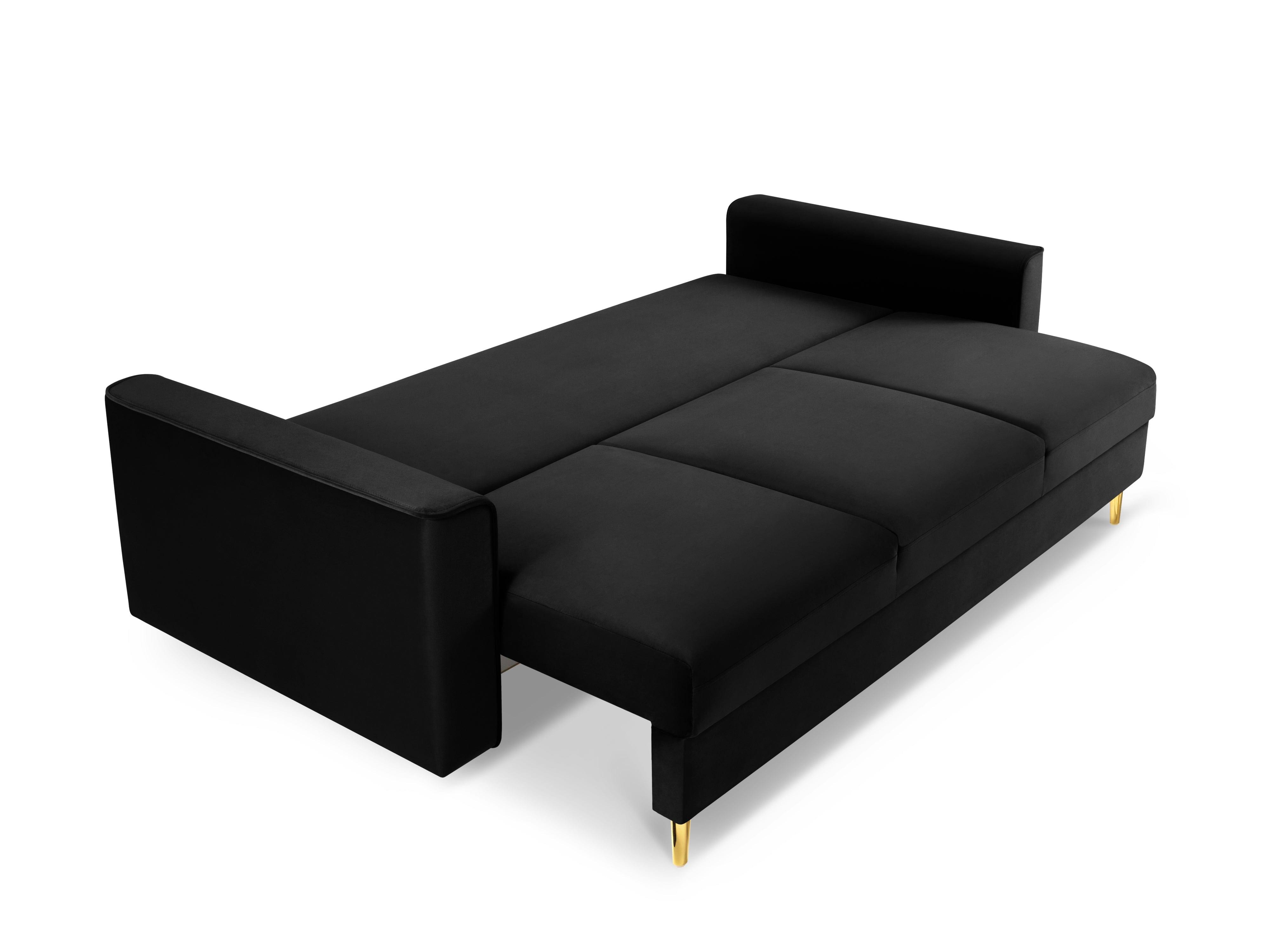 sofa czarna z funkcją spania 