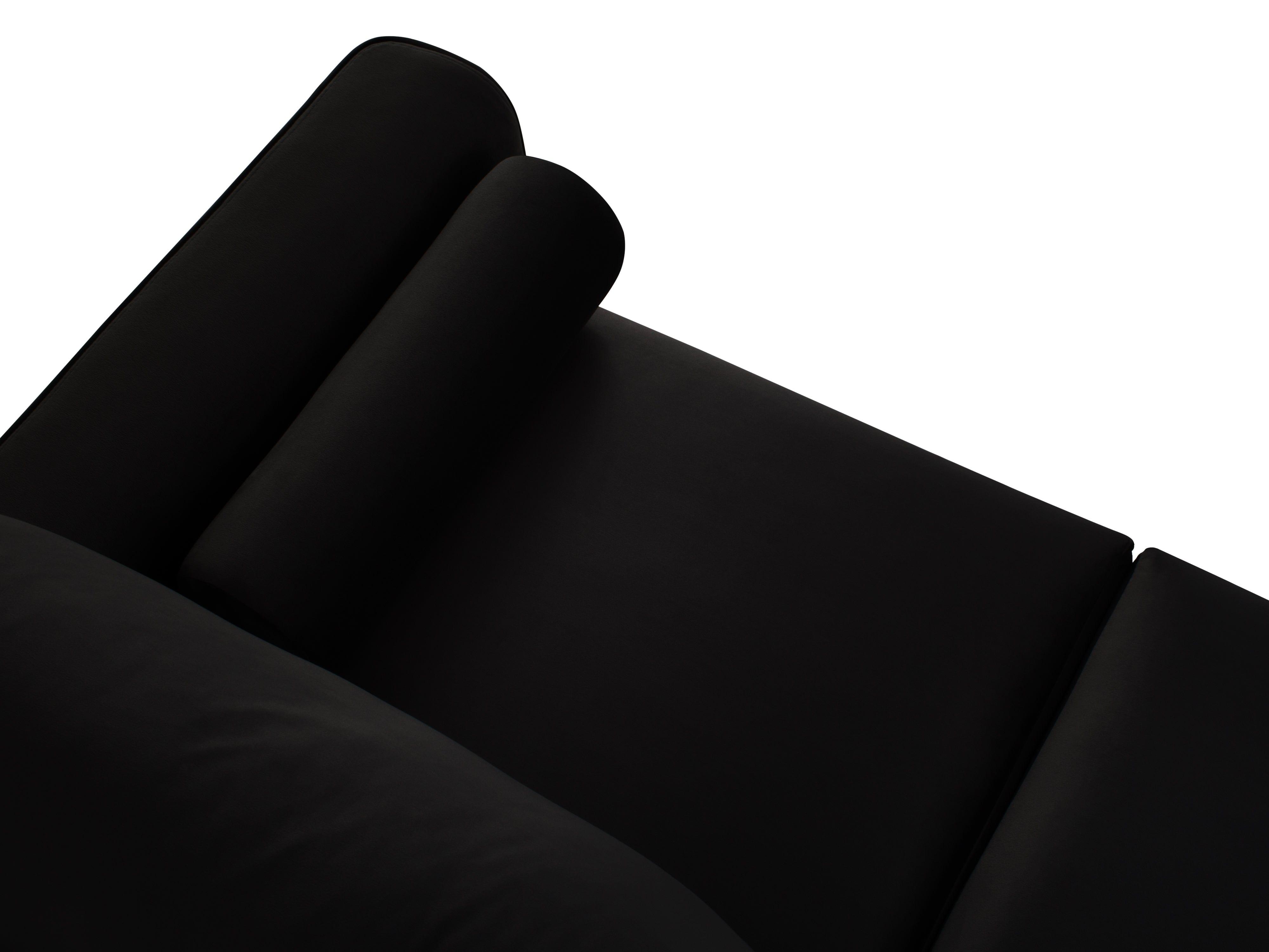 sofa czarna z głębokim siedzeniem 