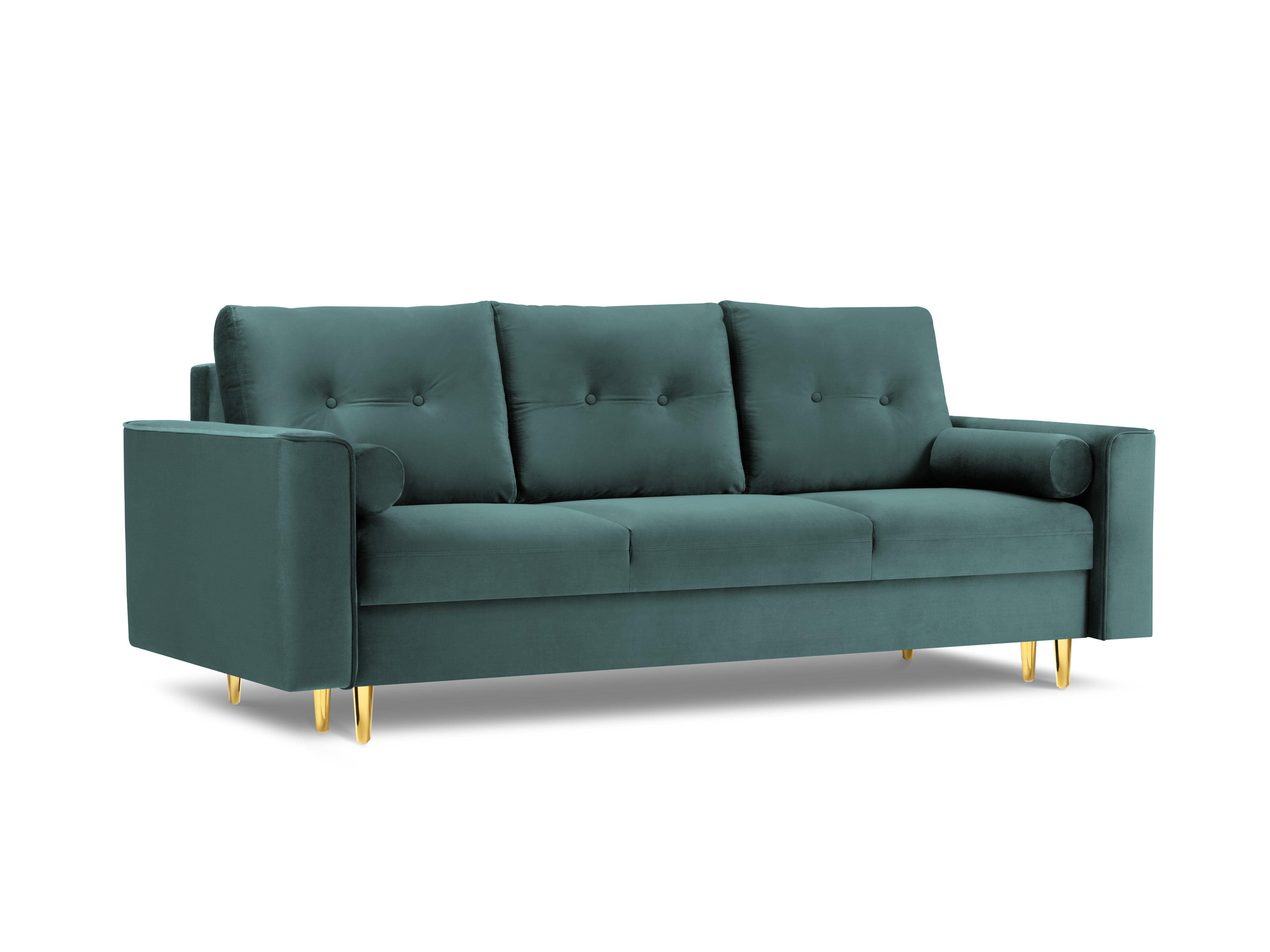 sofa aksamitna z funkcją spania 