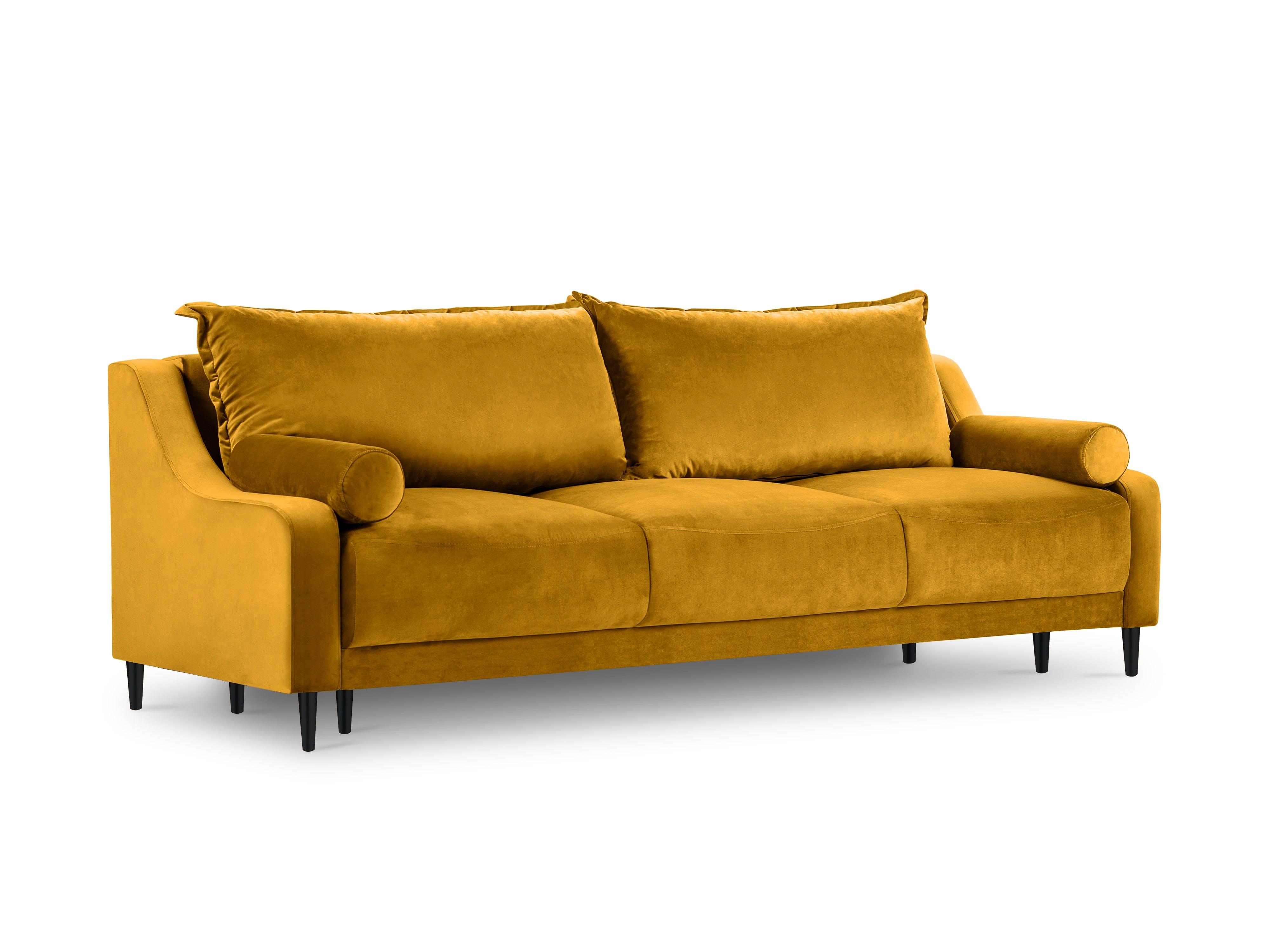 sofa aksamitna Rutile żółta