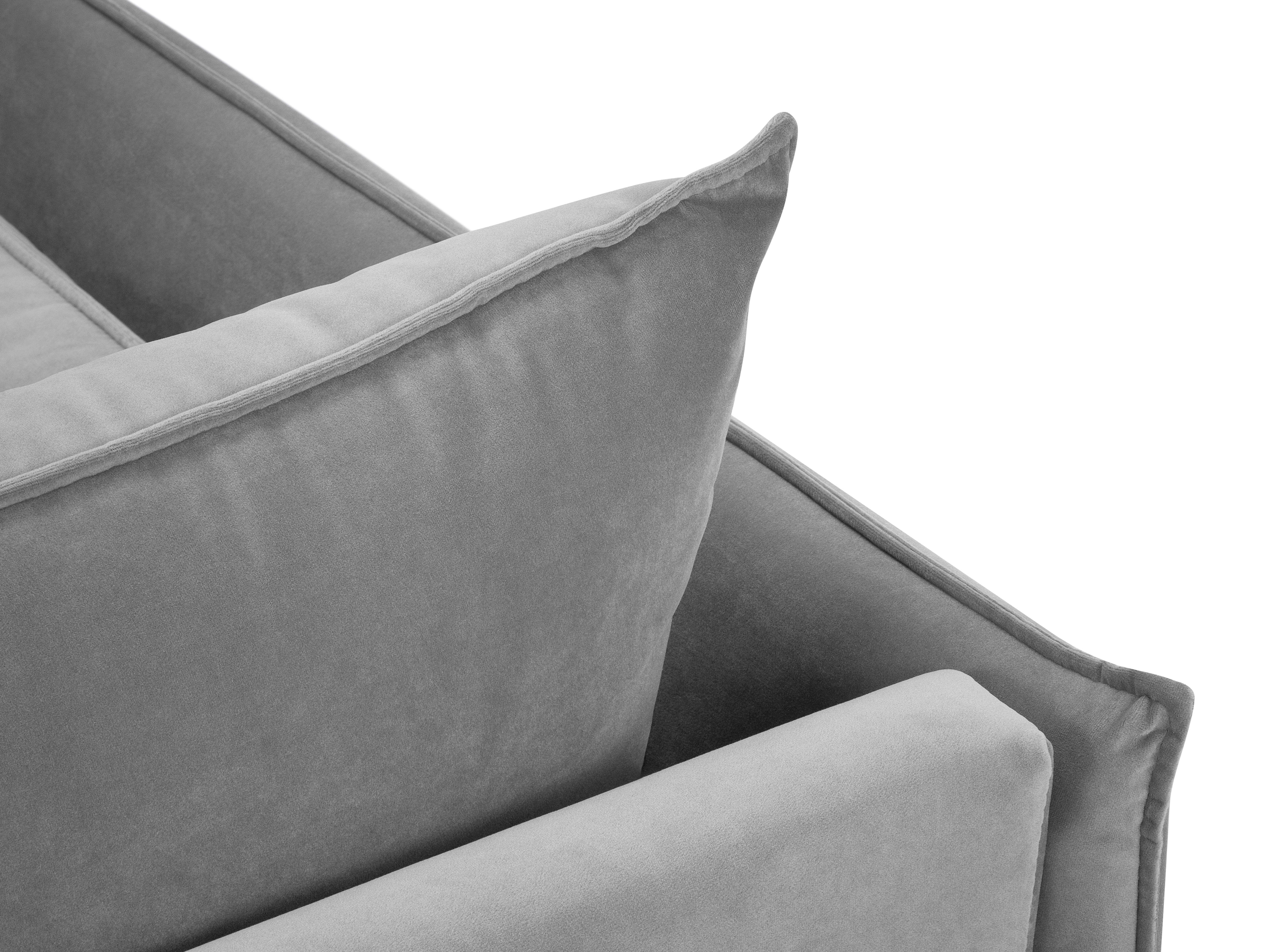 sofa jasnoszara z połyskiem 