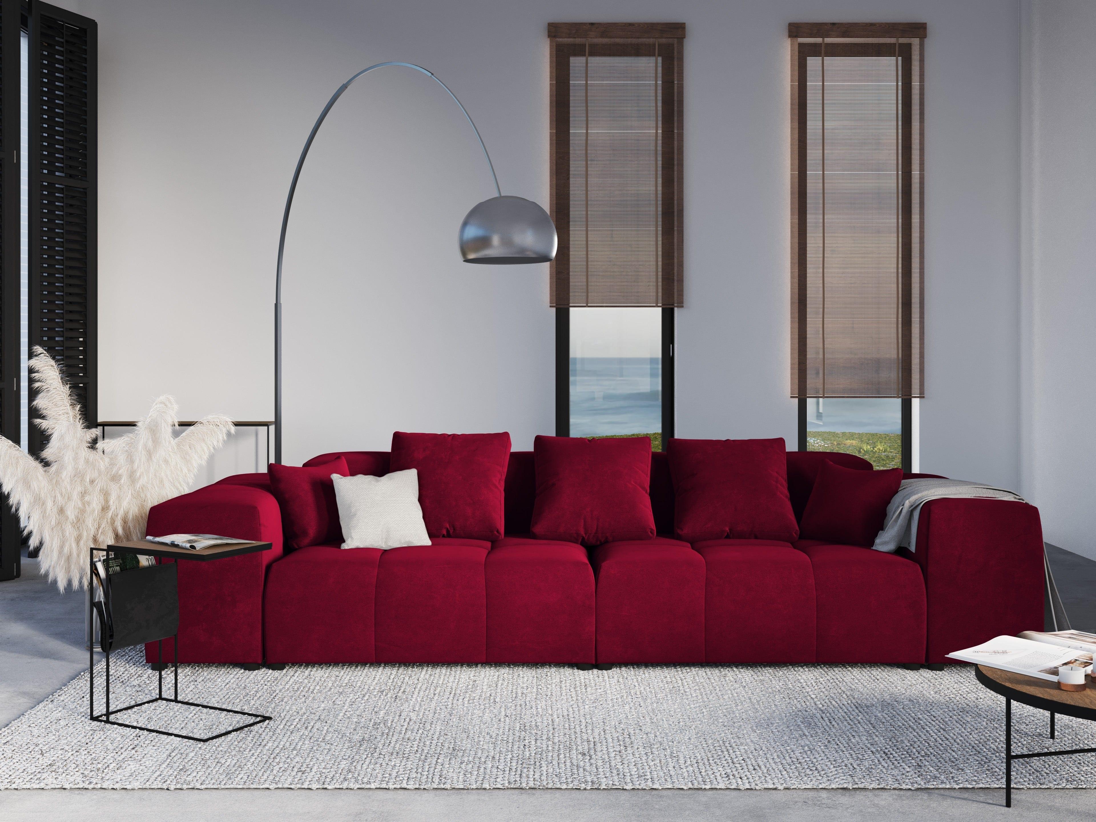 Sofa aksamitna MARGO czerwony, Micadoni, Eye on Design
