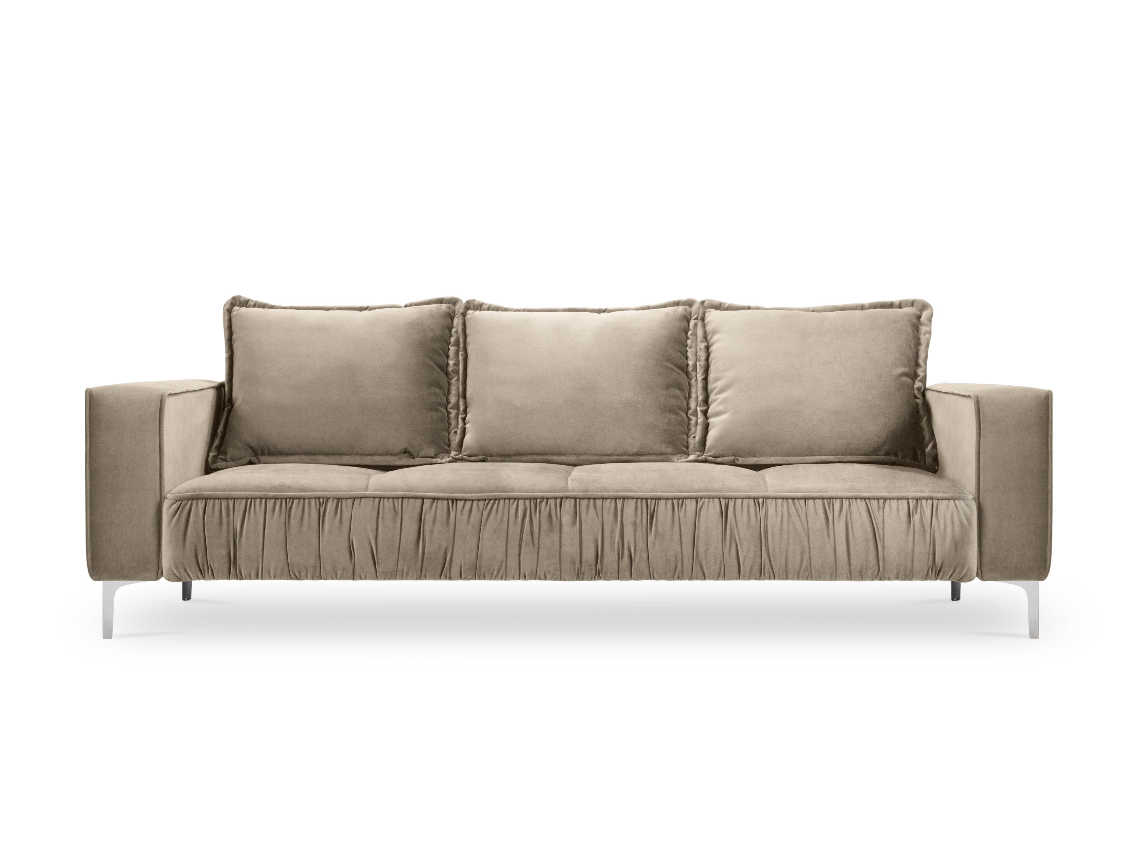 trzyosobowa sofa aksamitna 