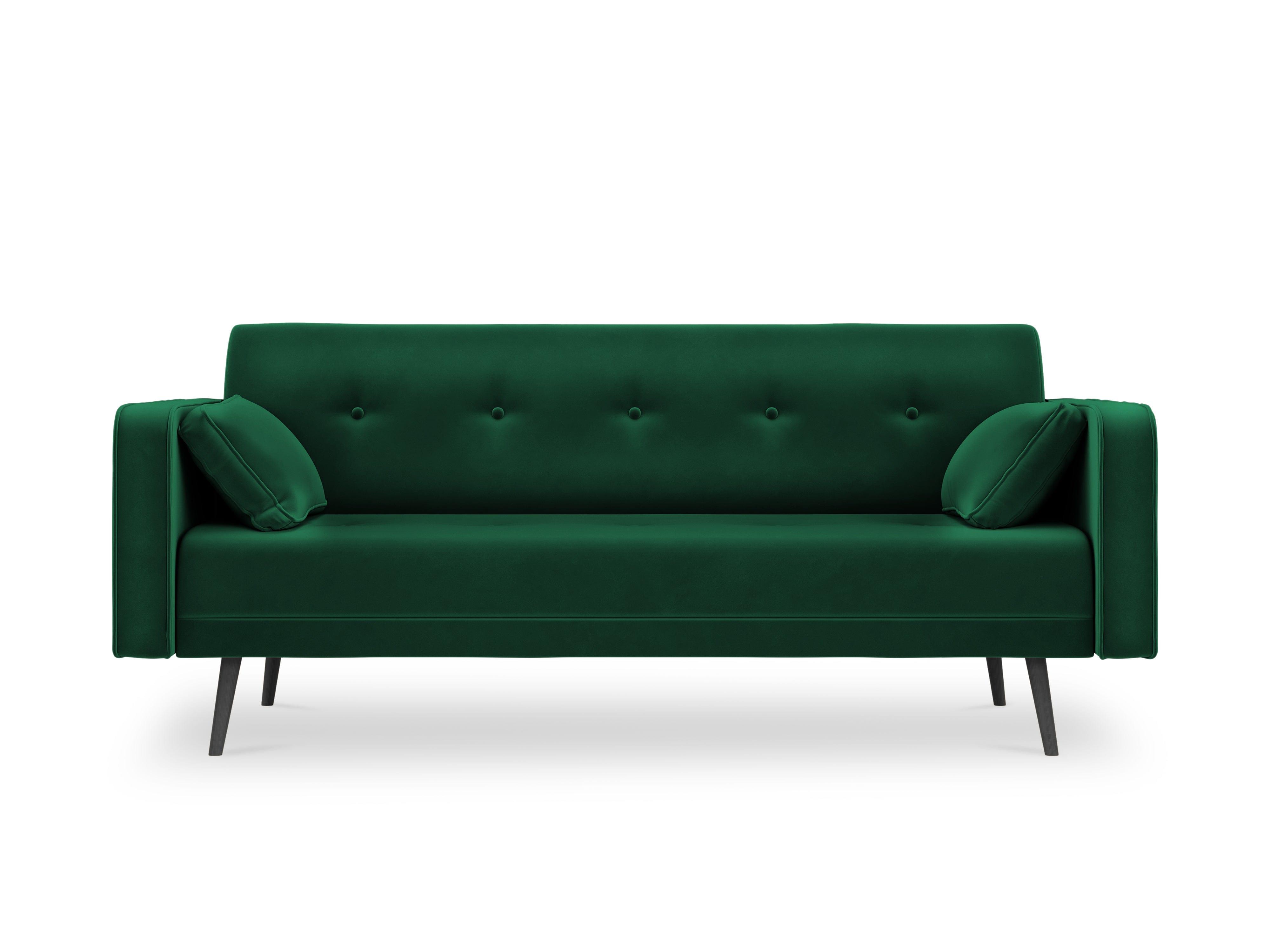 sofa zielona z połyskiem 