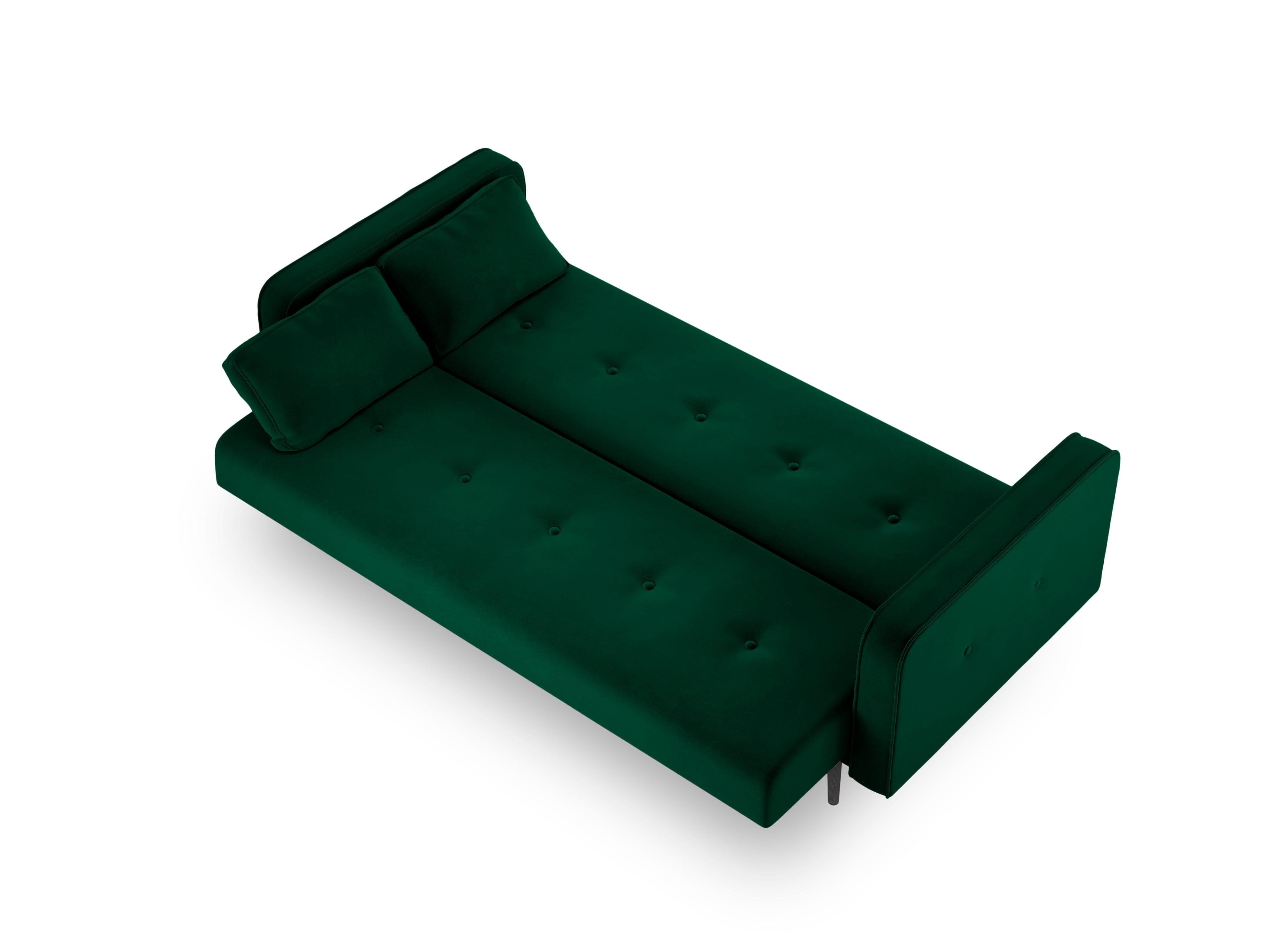 zielona sofa z funkcją spania 
