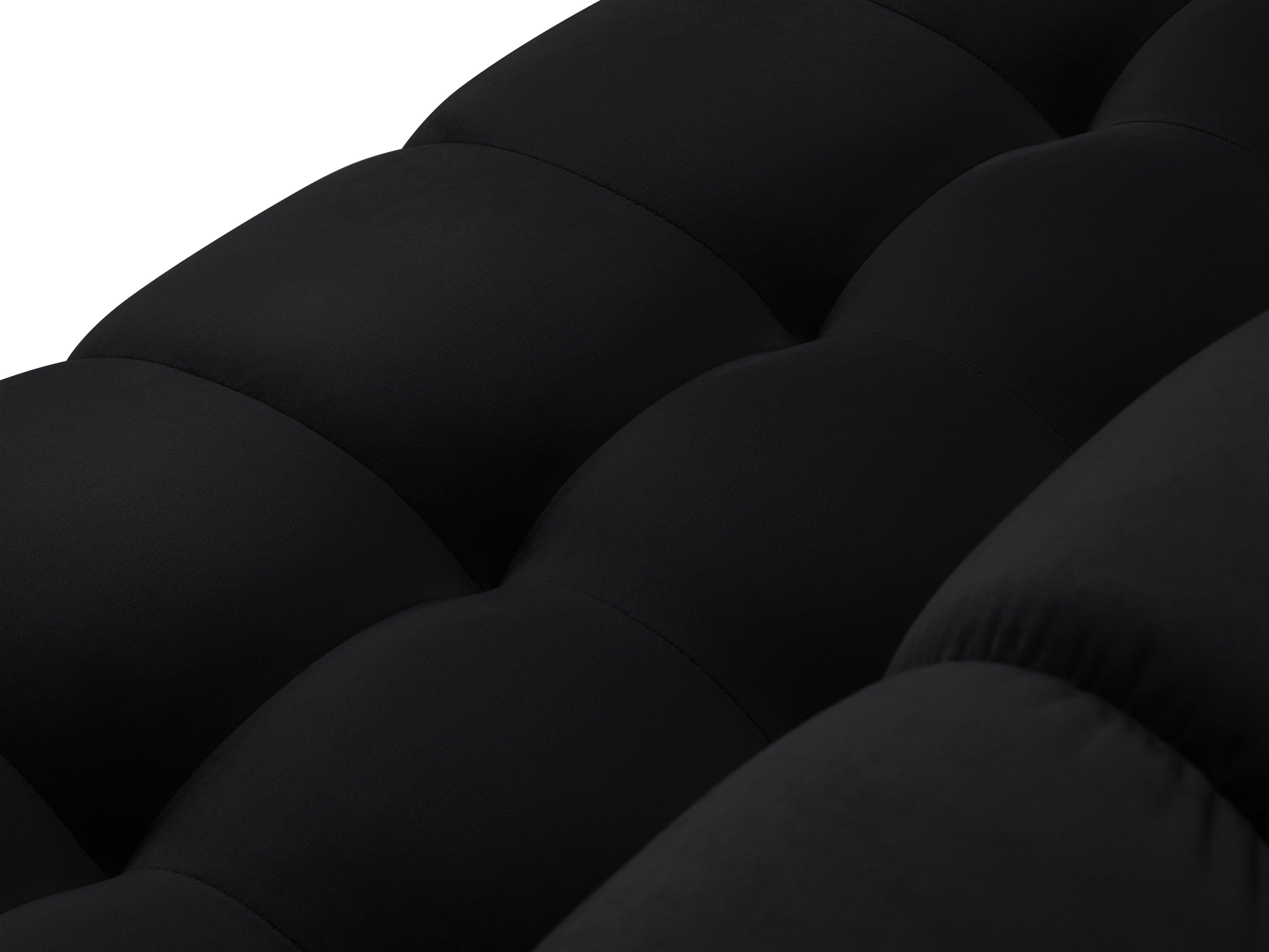 pikowane siedzenie aksamitne czarne 