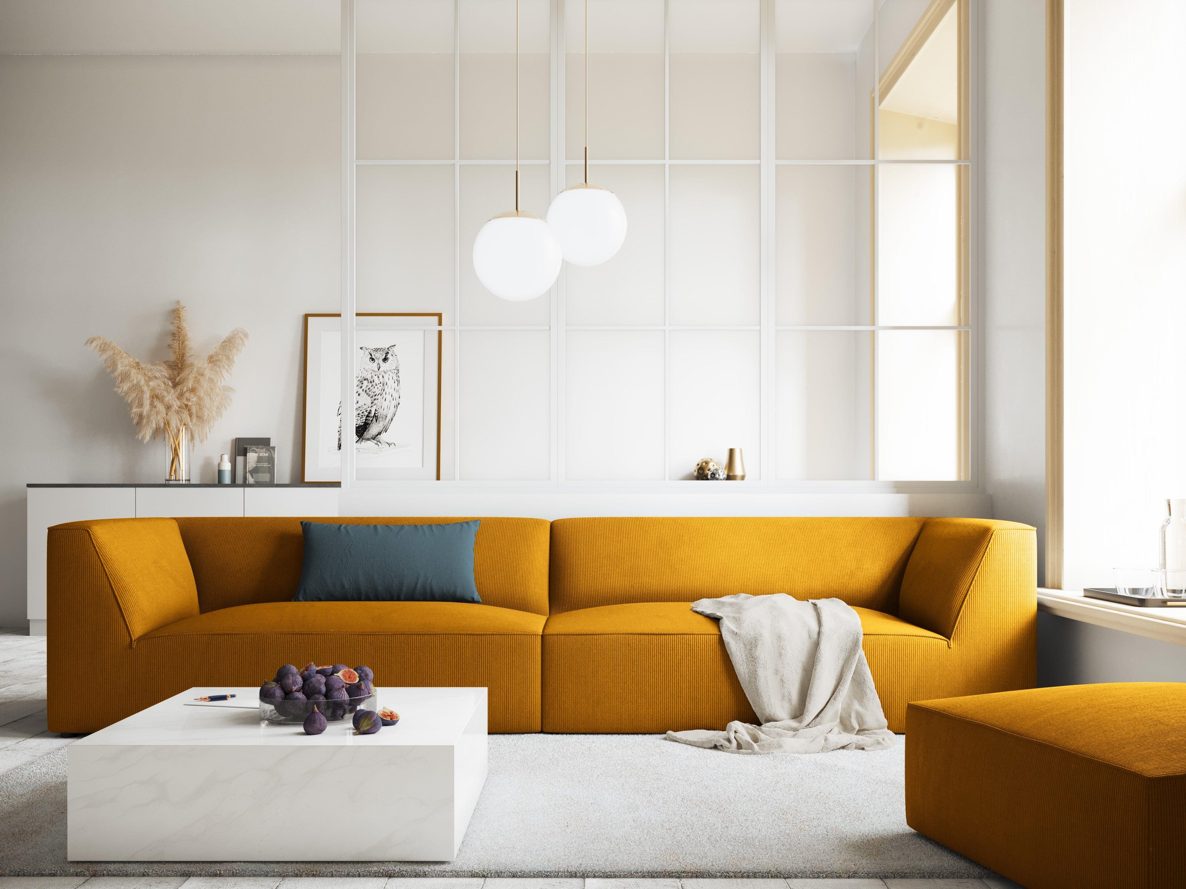 Sofa sztruksowa RUBY żółty Micadoni    Eye on Design