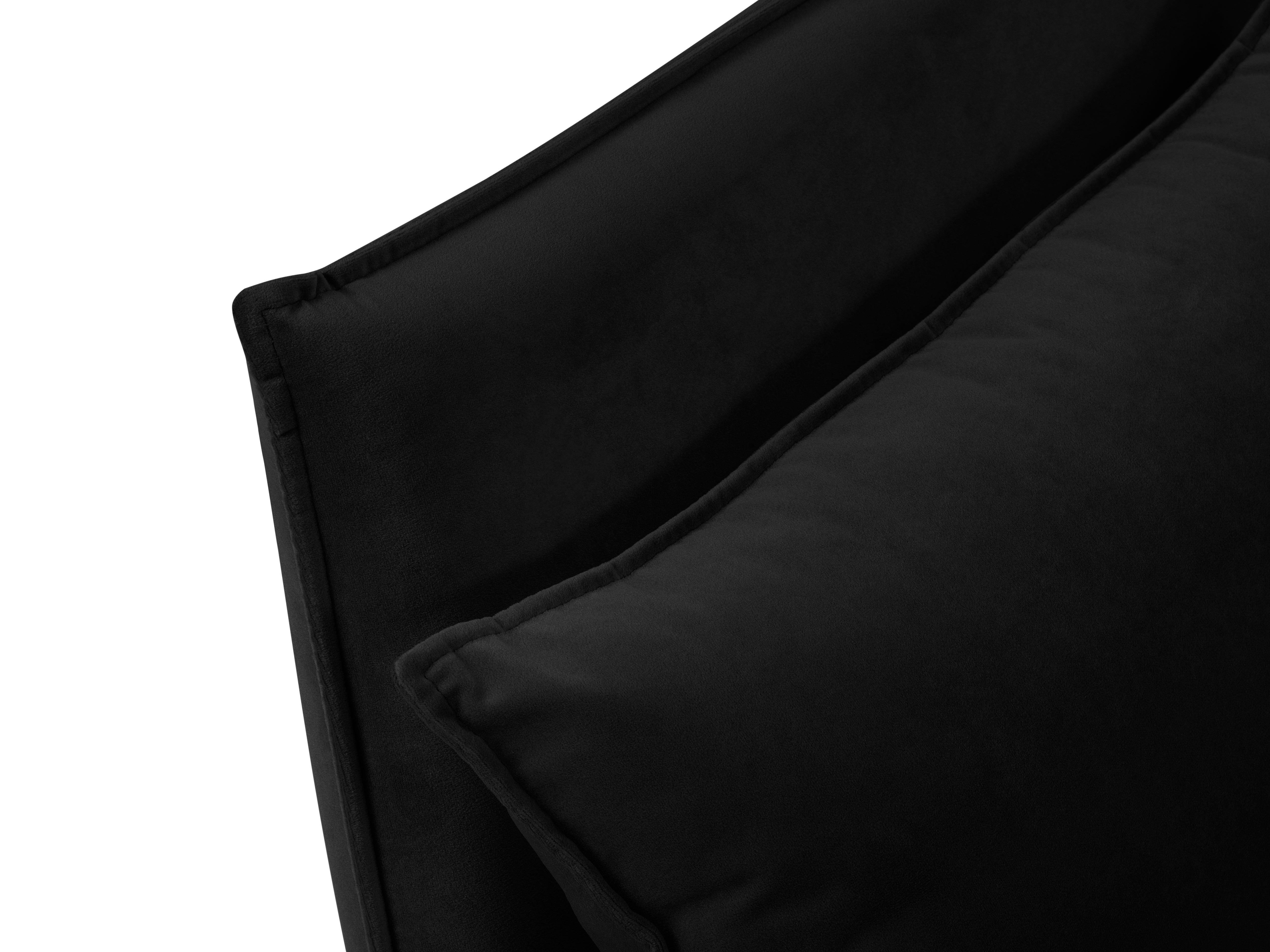 sofa z połyskiem czarna 