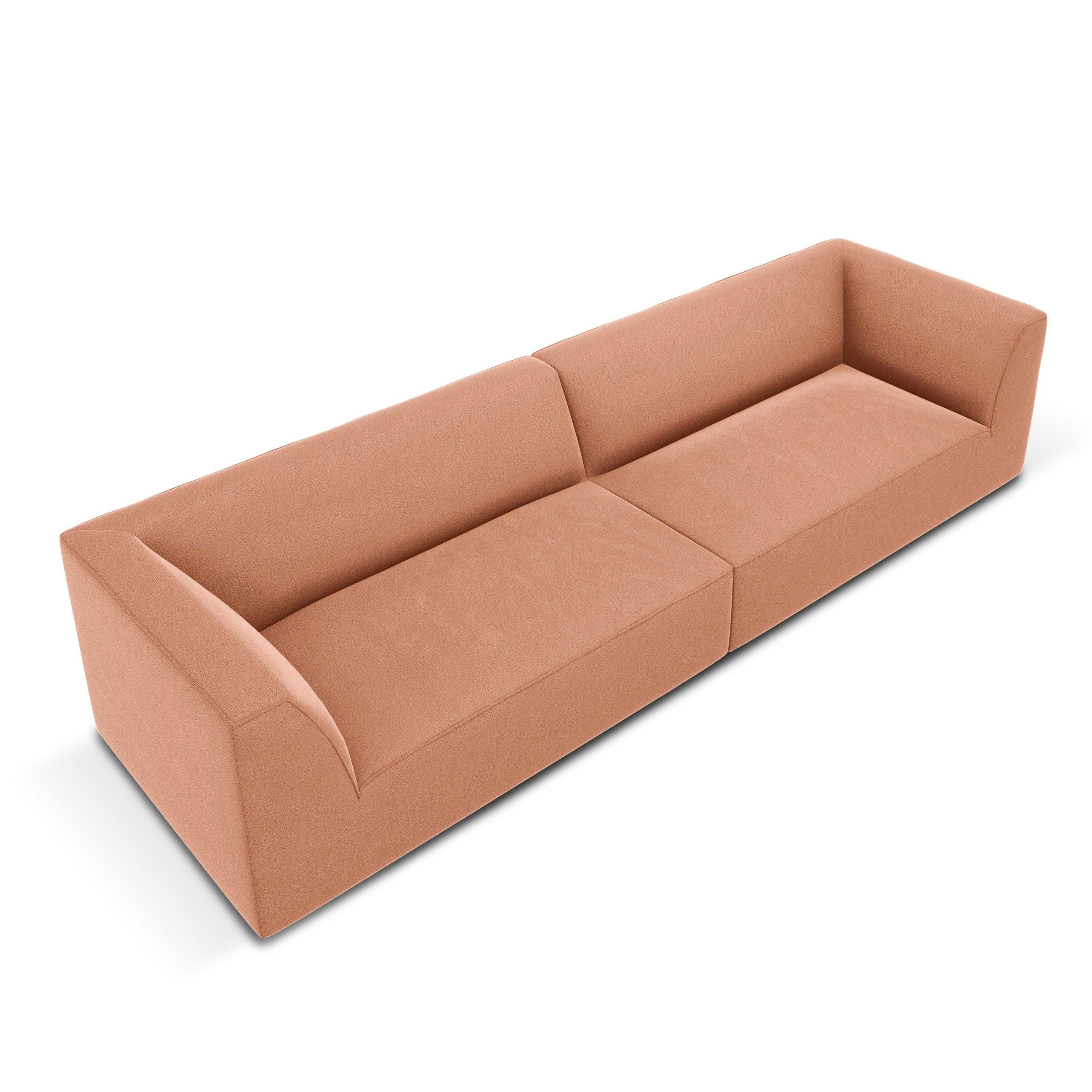 Sofa aksamitna RUBY łososiowy Micadoni    Eye on Design
