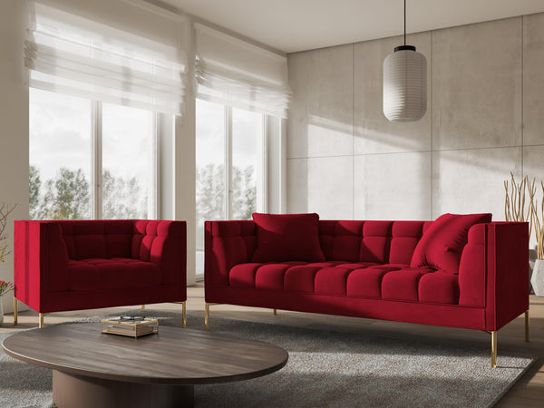 fotel czerwony modern classic
