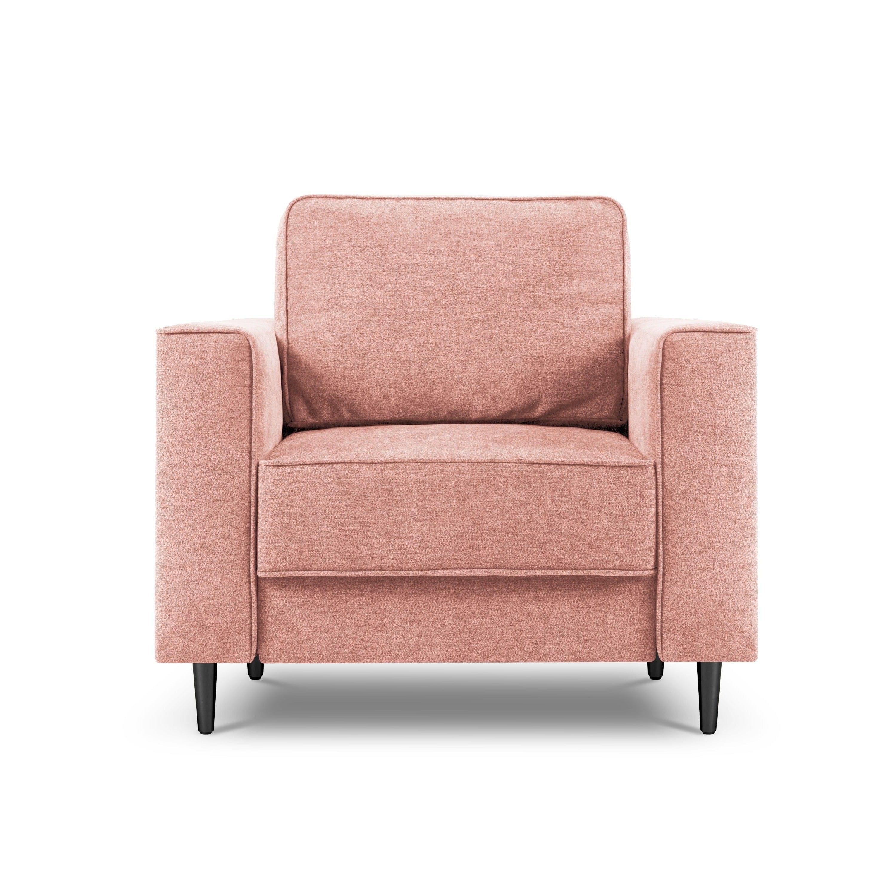 geometryczny fotel różowy