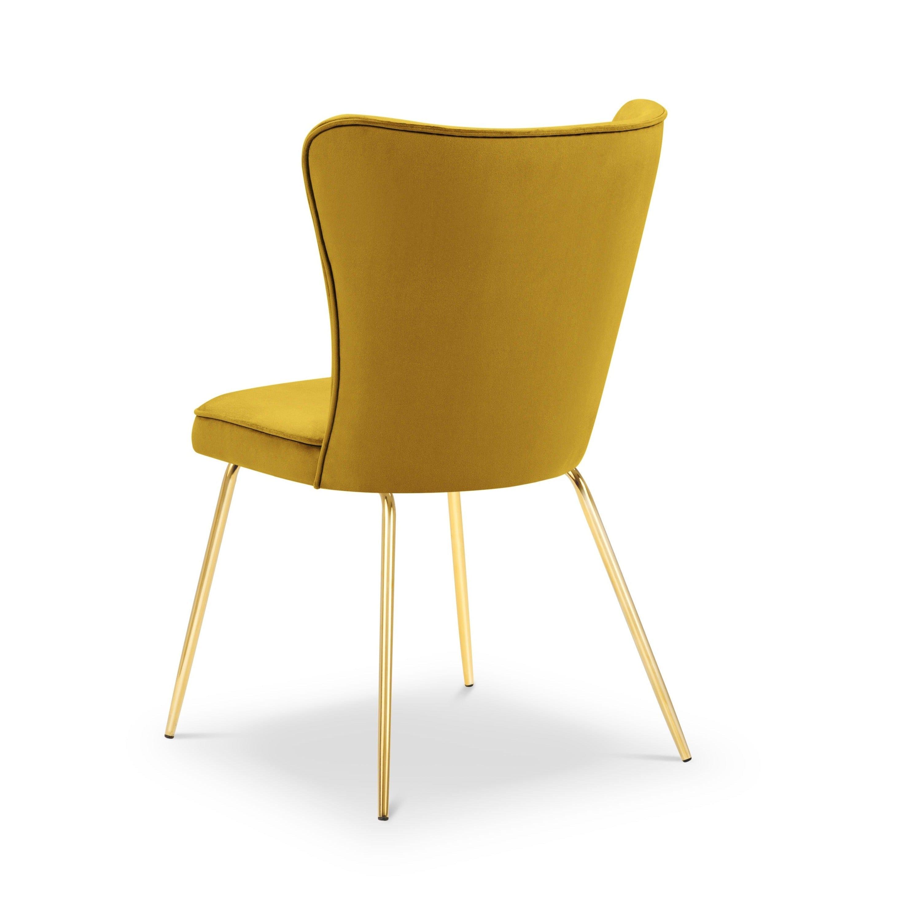 krzesło bez podłokietników żółte 