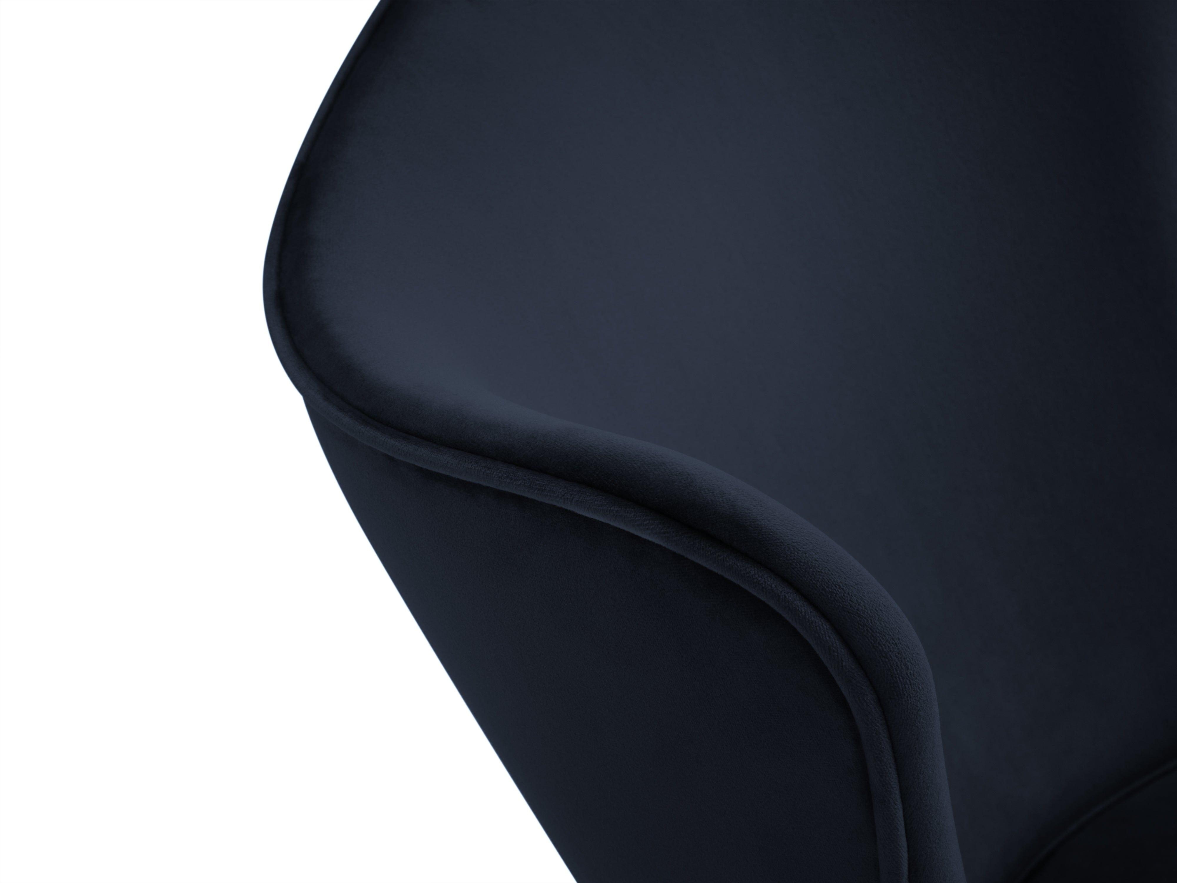 krzesło ciemnoniebieskie z aksamitnym oparciem 