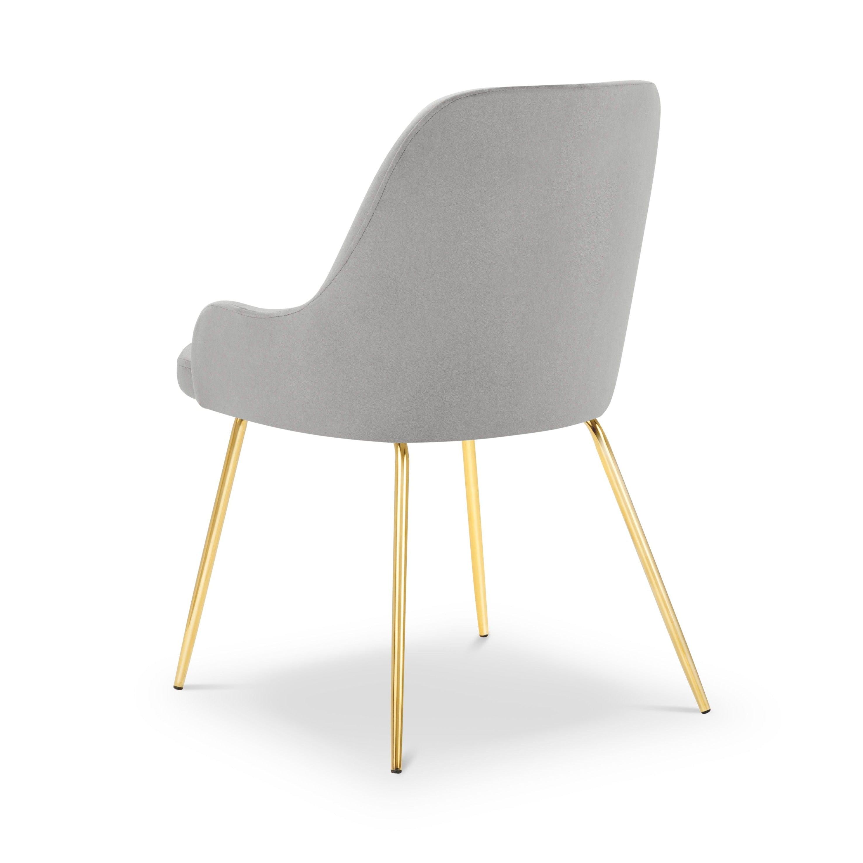 krzesło w stylu modern classic jasnoszare 