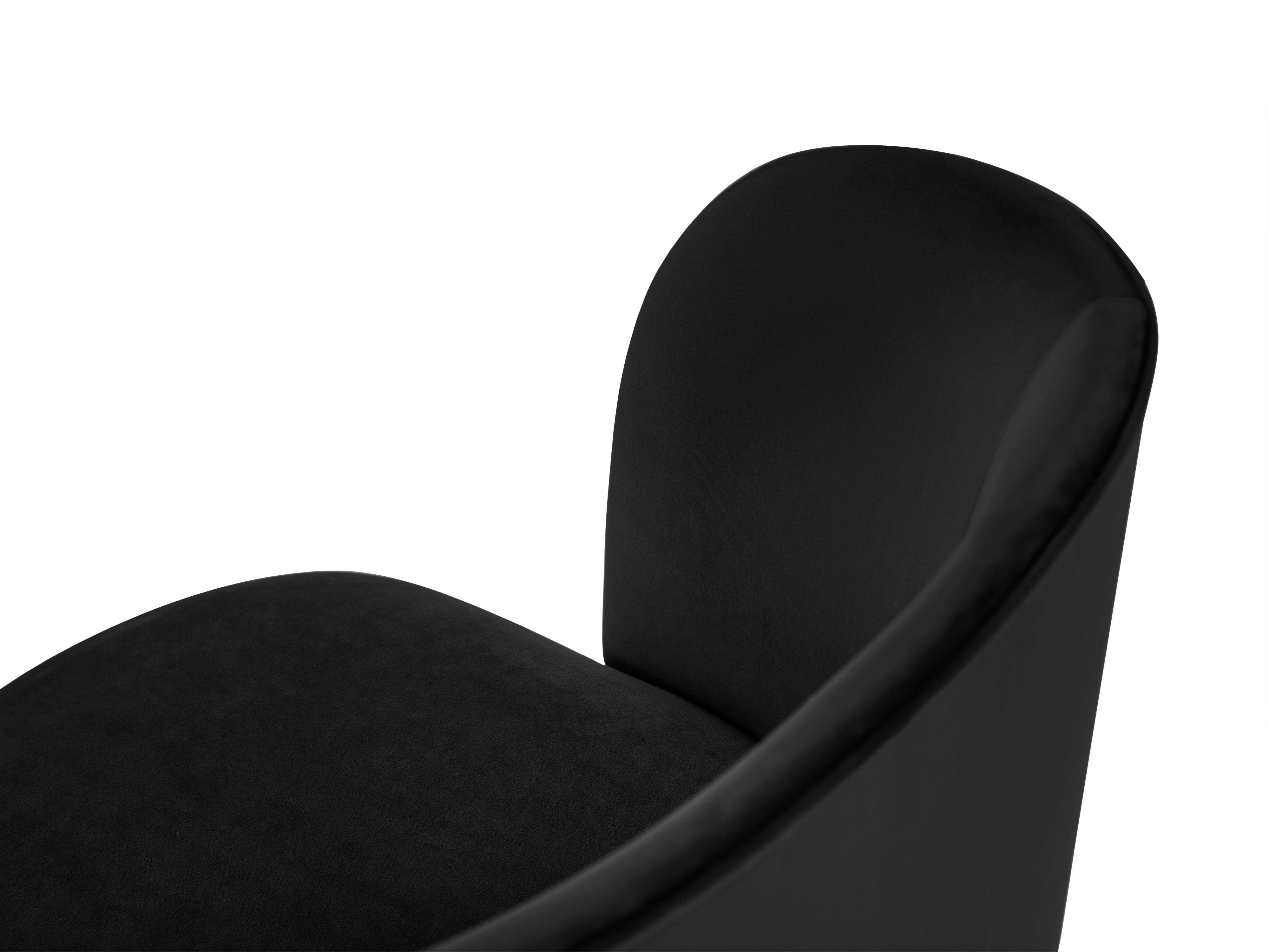 aksamitne czarne krzesło 