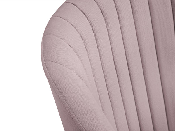 aksamitne krzesło z przeszyciami różowe 
