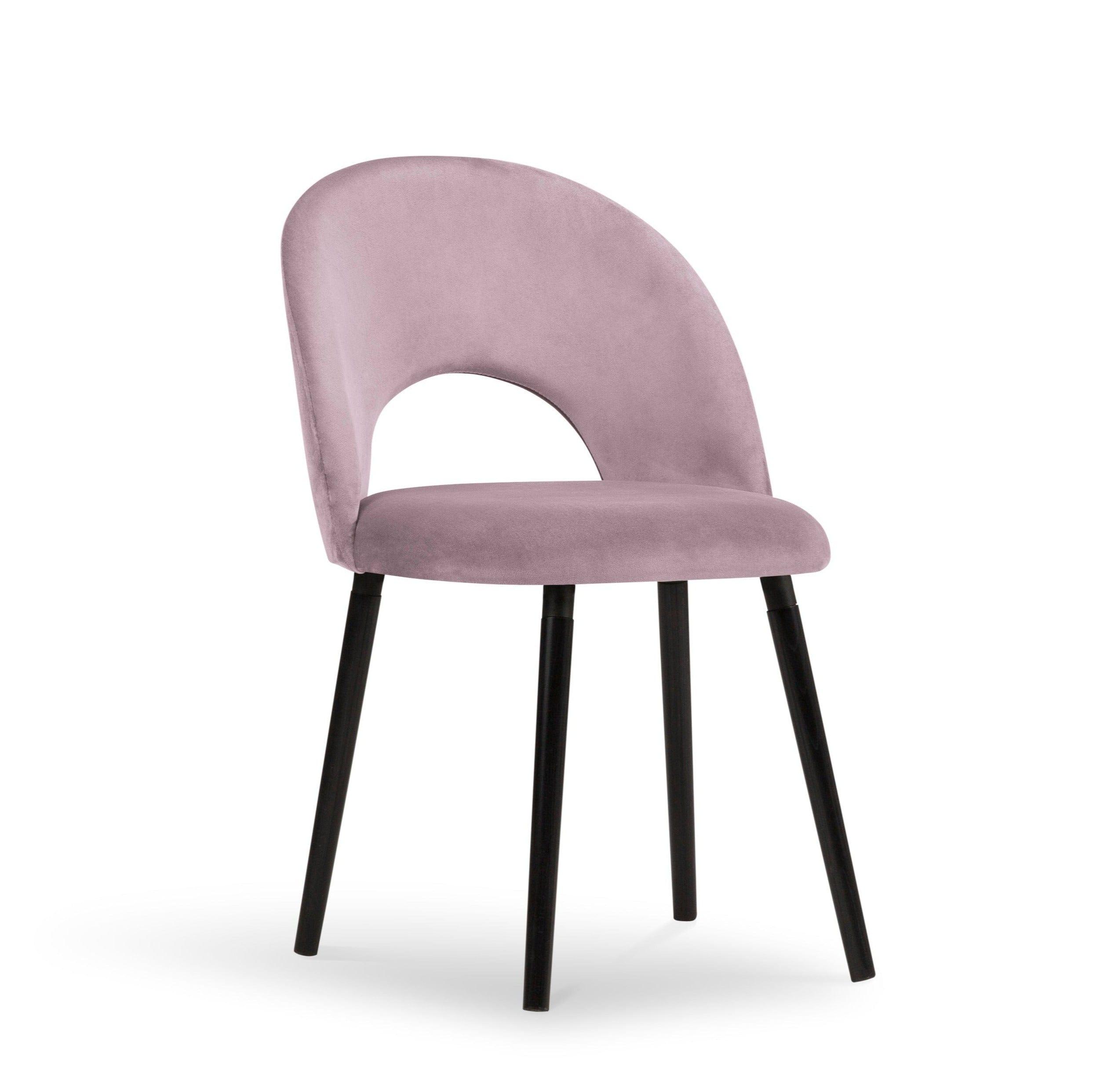 aksamitne krzesło lawendowe 