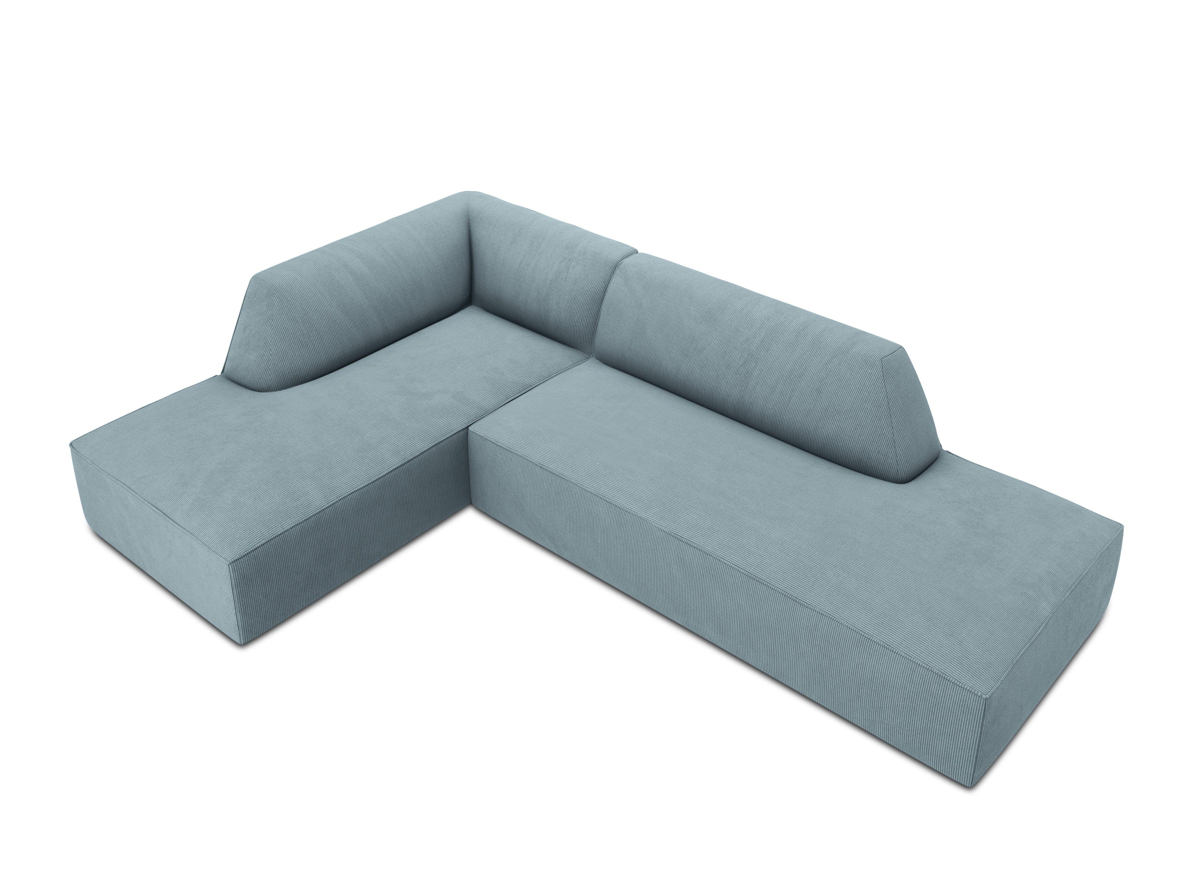 jasnoniebieska sofa z oparciem 