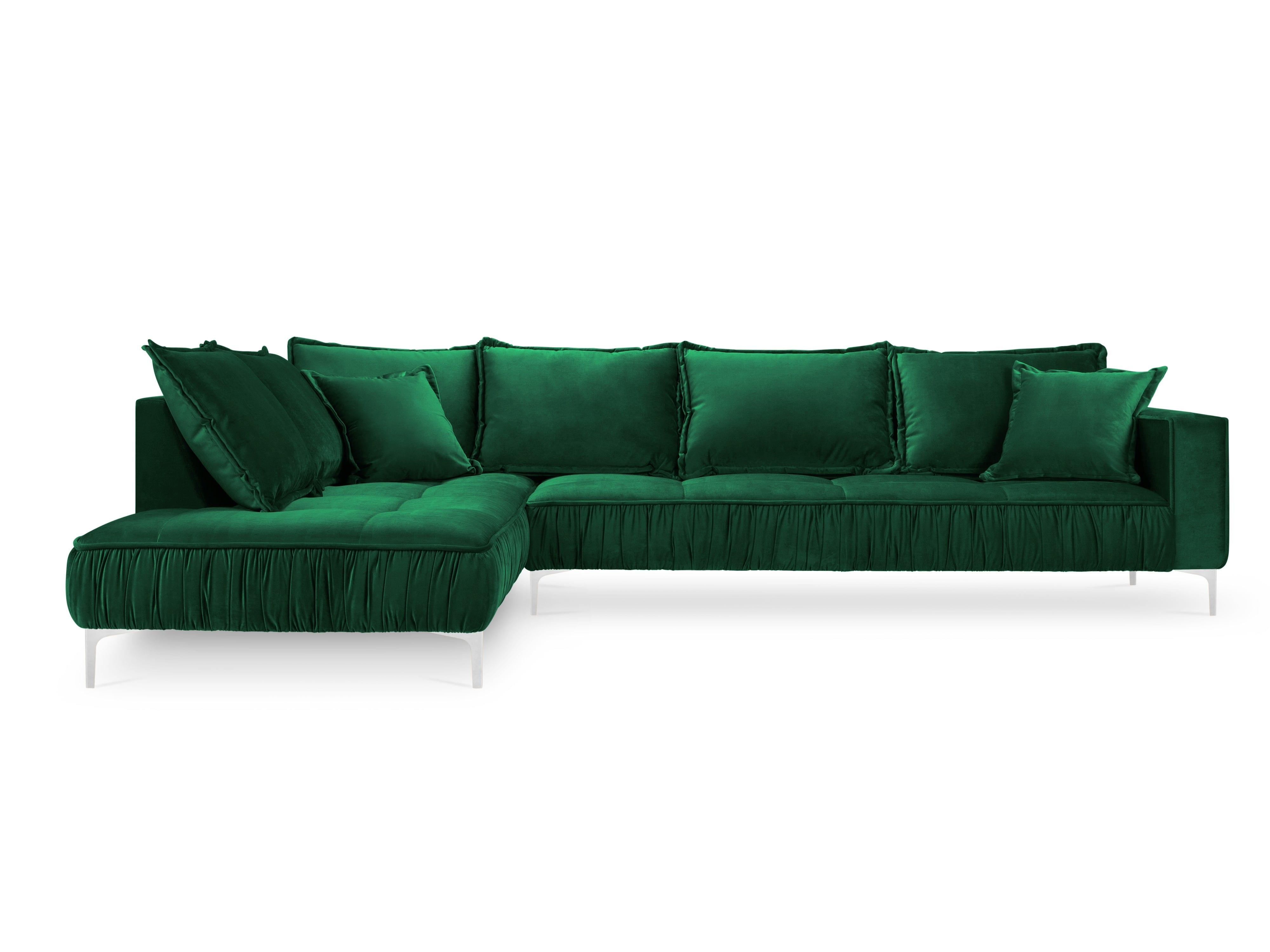 sofa narożna butelkowa zieleń 