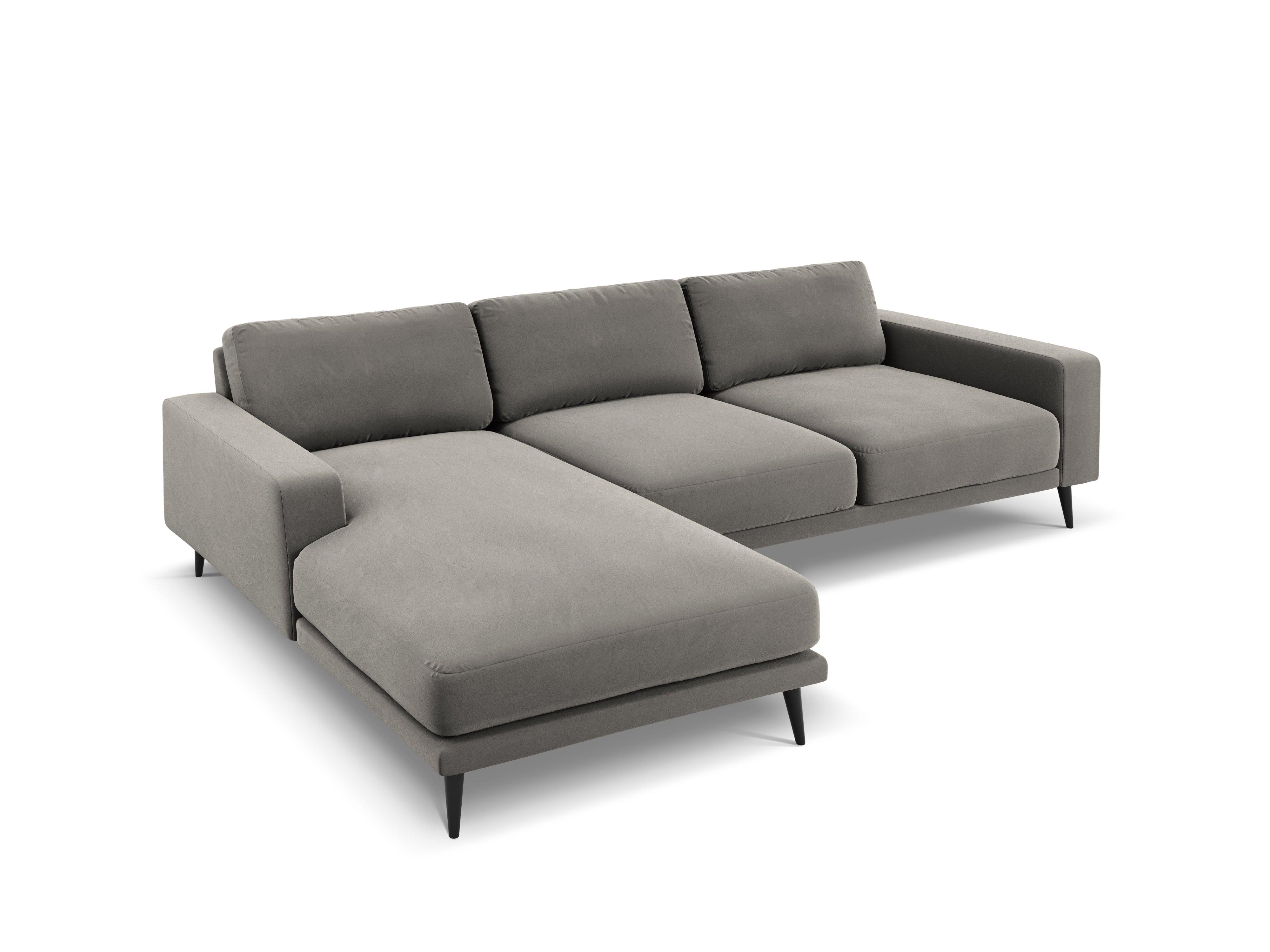Velvet Left Corner Sofa, "Kylie", 4 Seats, 232x160x80
Made in Europe, Micadoni, Eye on Design