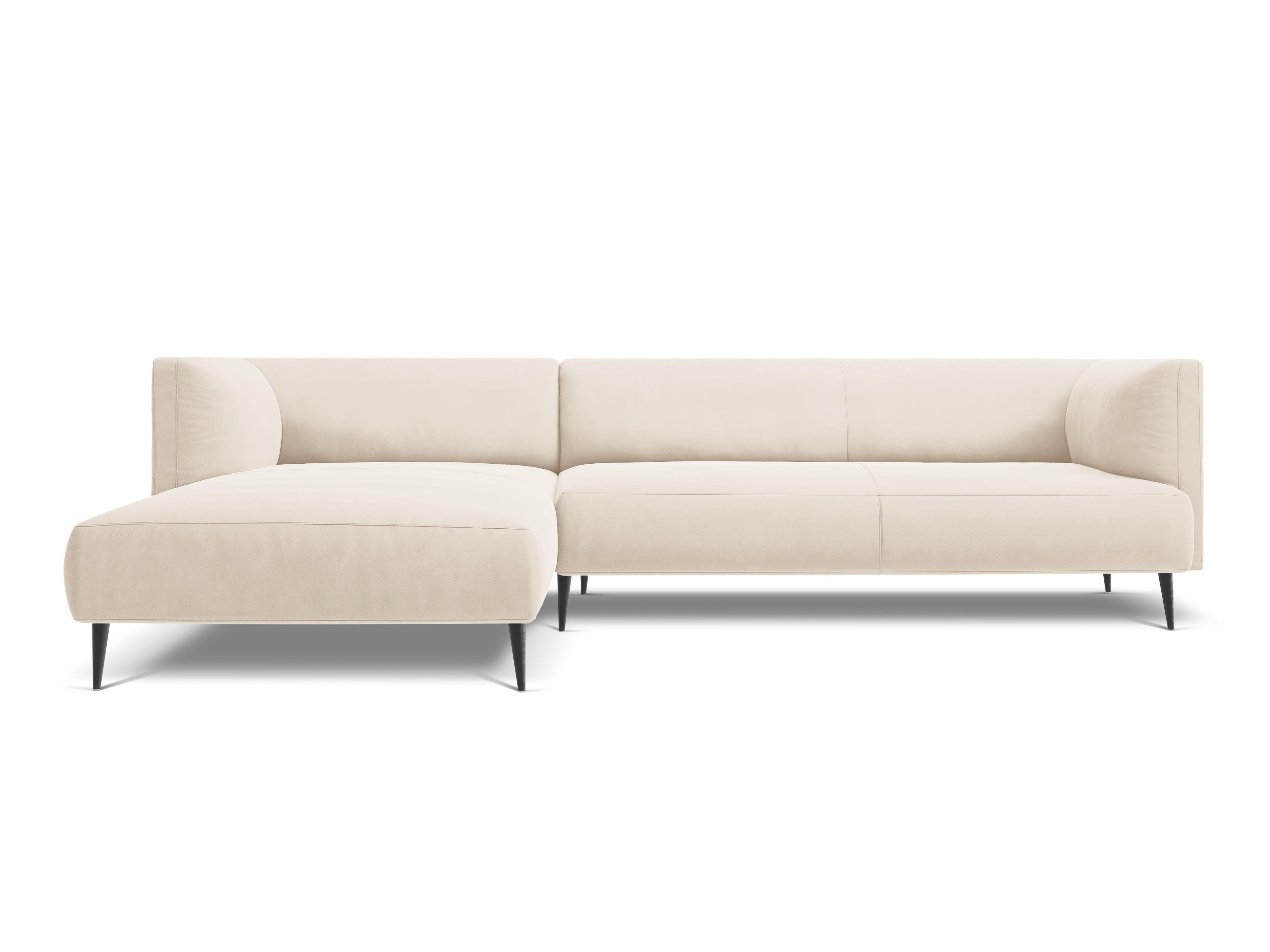 Velvet Left Corner Sofa, "Selena", 4 Seats, 255x165x70
Made in Europe, Micadoni, Eye on Design