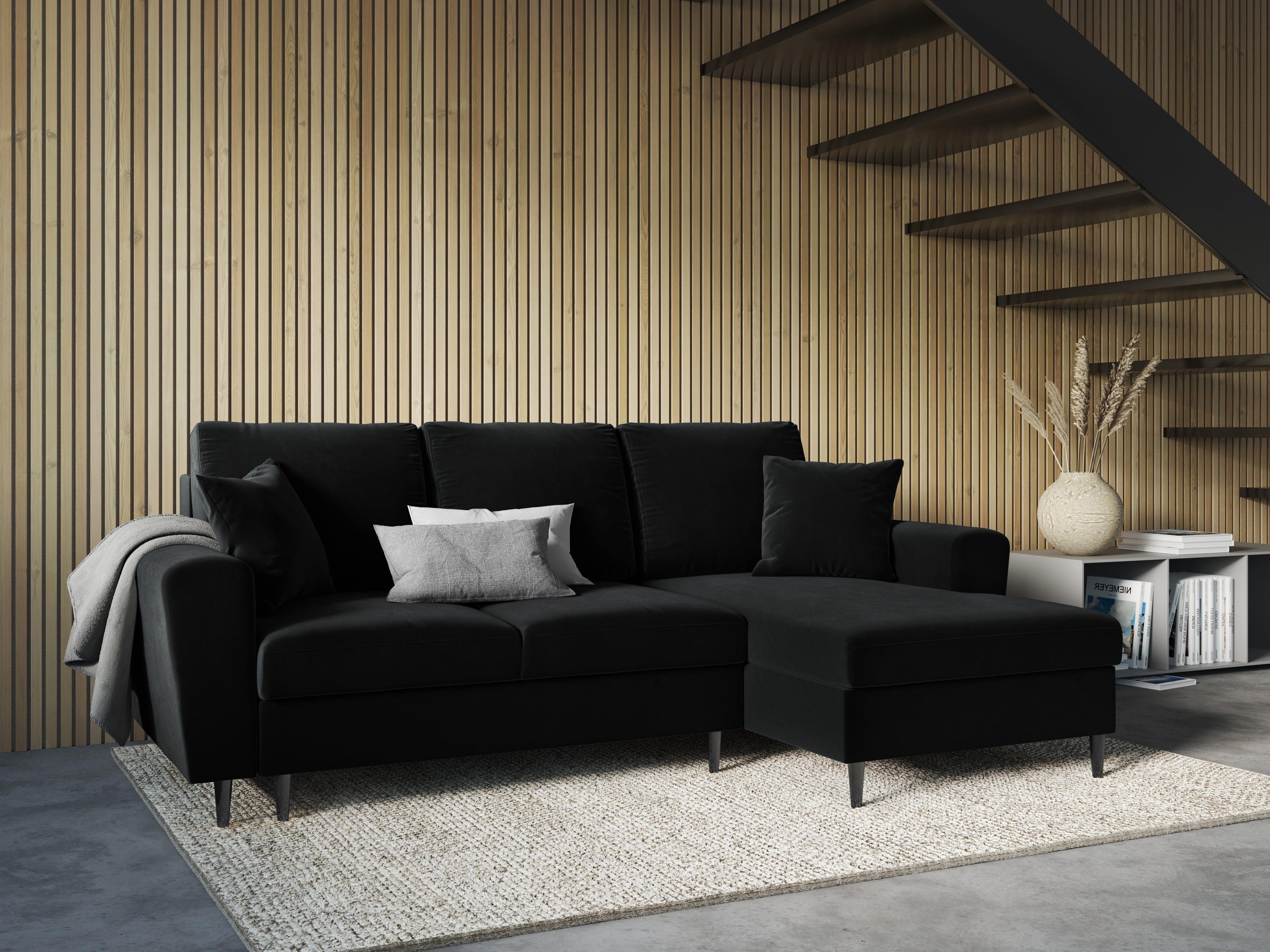 narożnik czarny modern classic